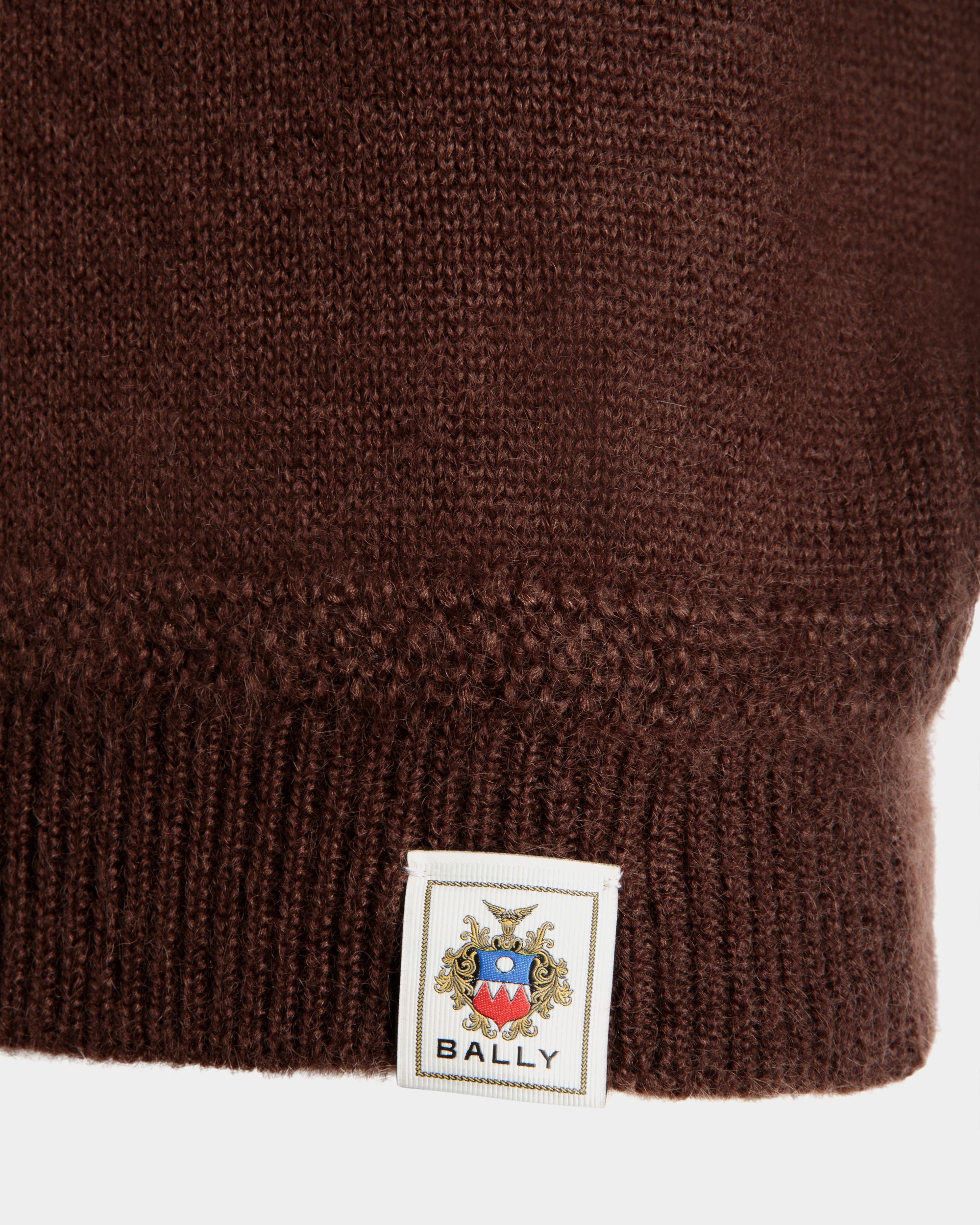 Bally Global - Crewneck Sweater In Brown Mohair And Silk - Brown