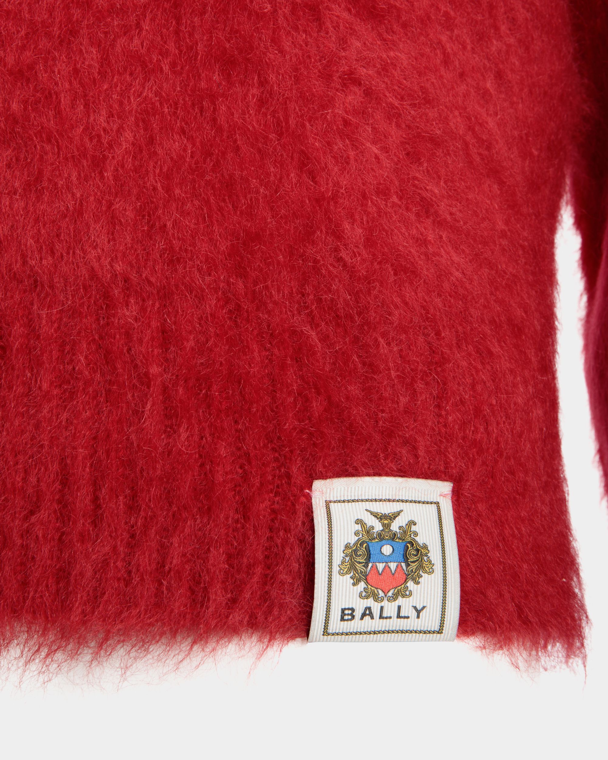 Bally Global - Crewneck Sweater In Red Mohair And Silk - Red