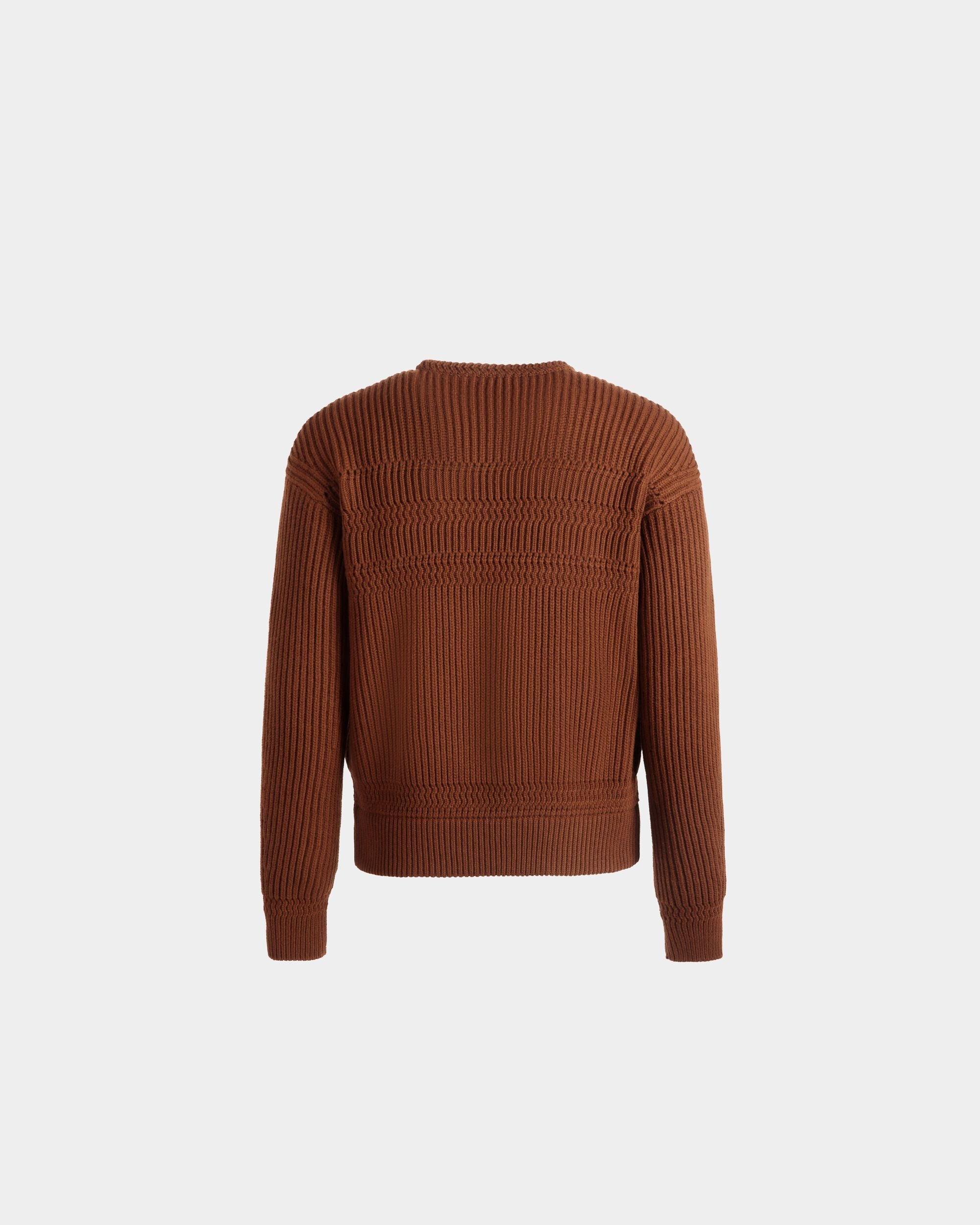Bally Global - Crewneck Sweater In Brown Wool - Brown