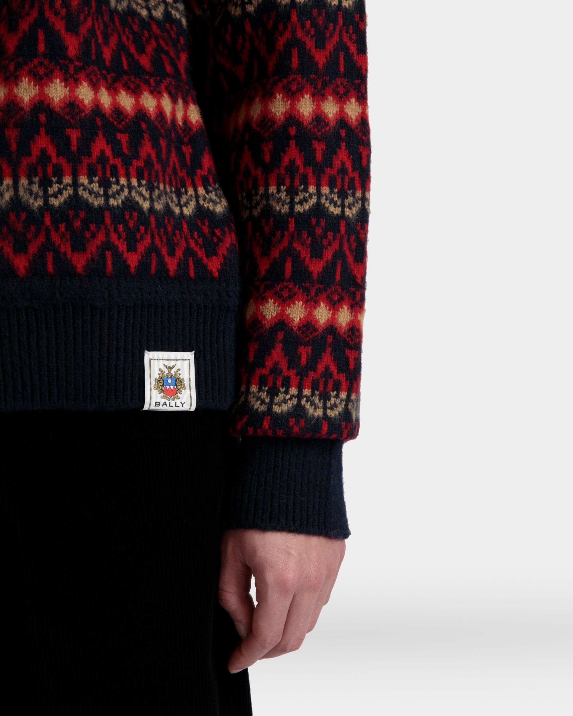 Bally Global - Crewneck Sweater In Multicolor Wool - Multicolor