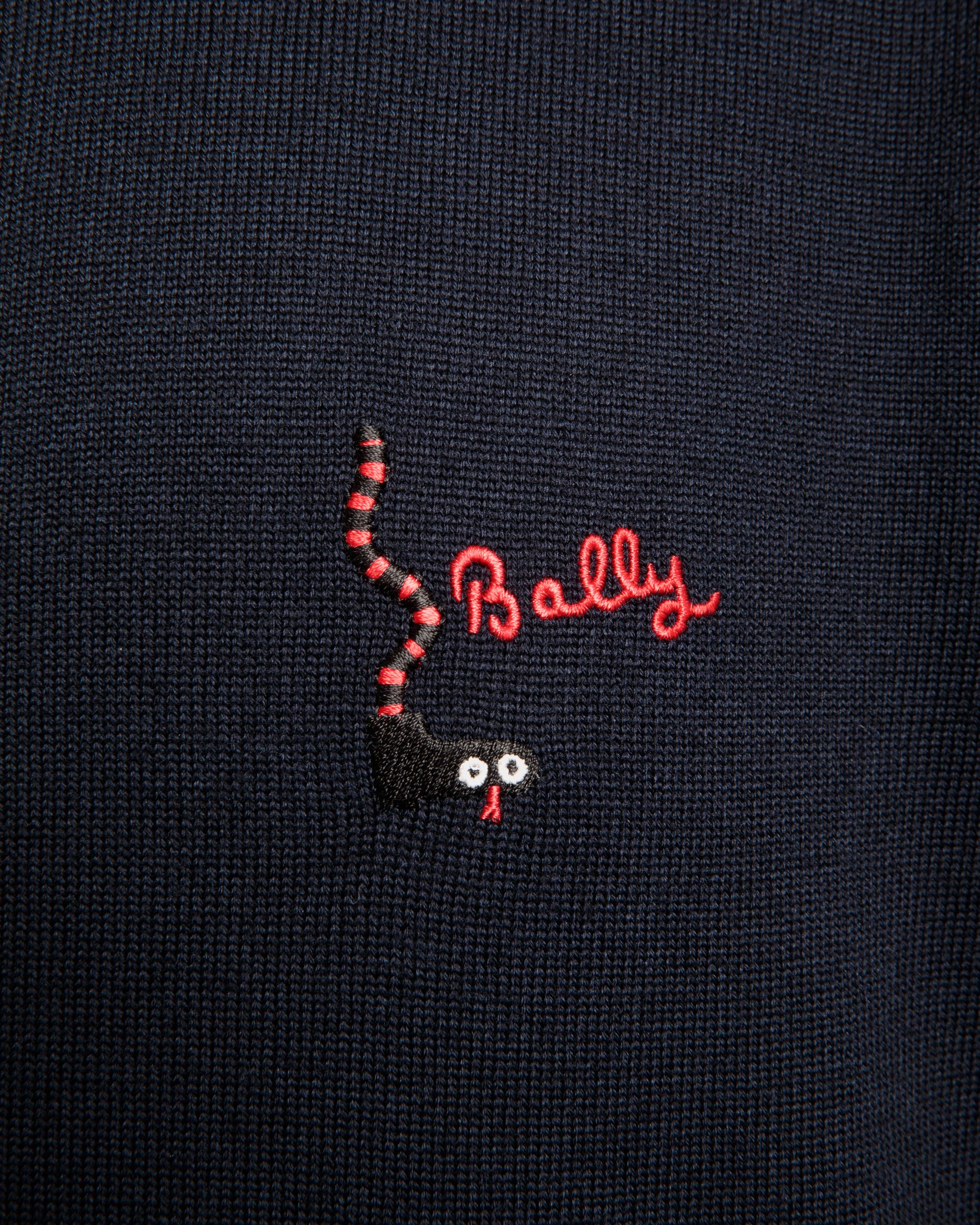 Bally Global - Sudadera Con Capucha De Lana Navy Blue - Azul
