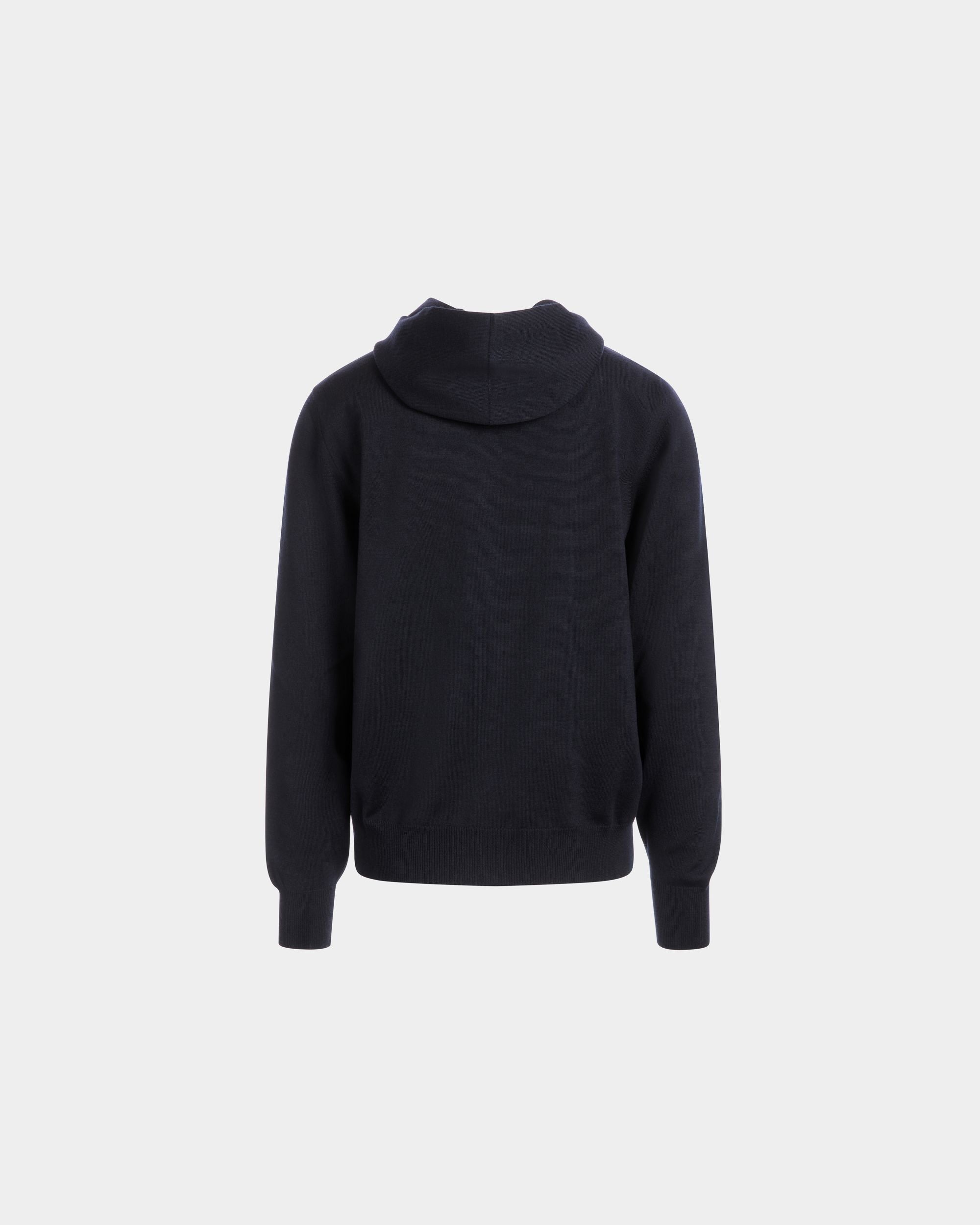 Bally Global - Sudadera Con Capucha De Lana Navy Blue - Azul