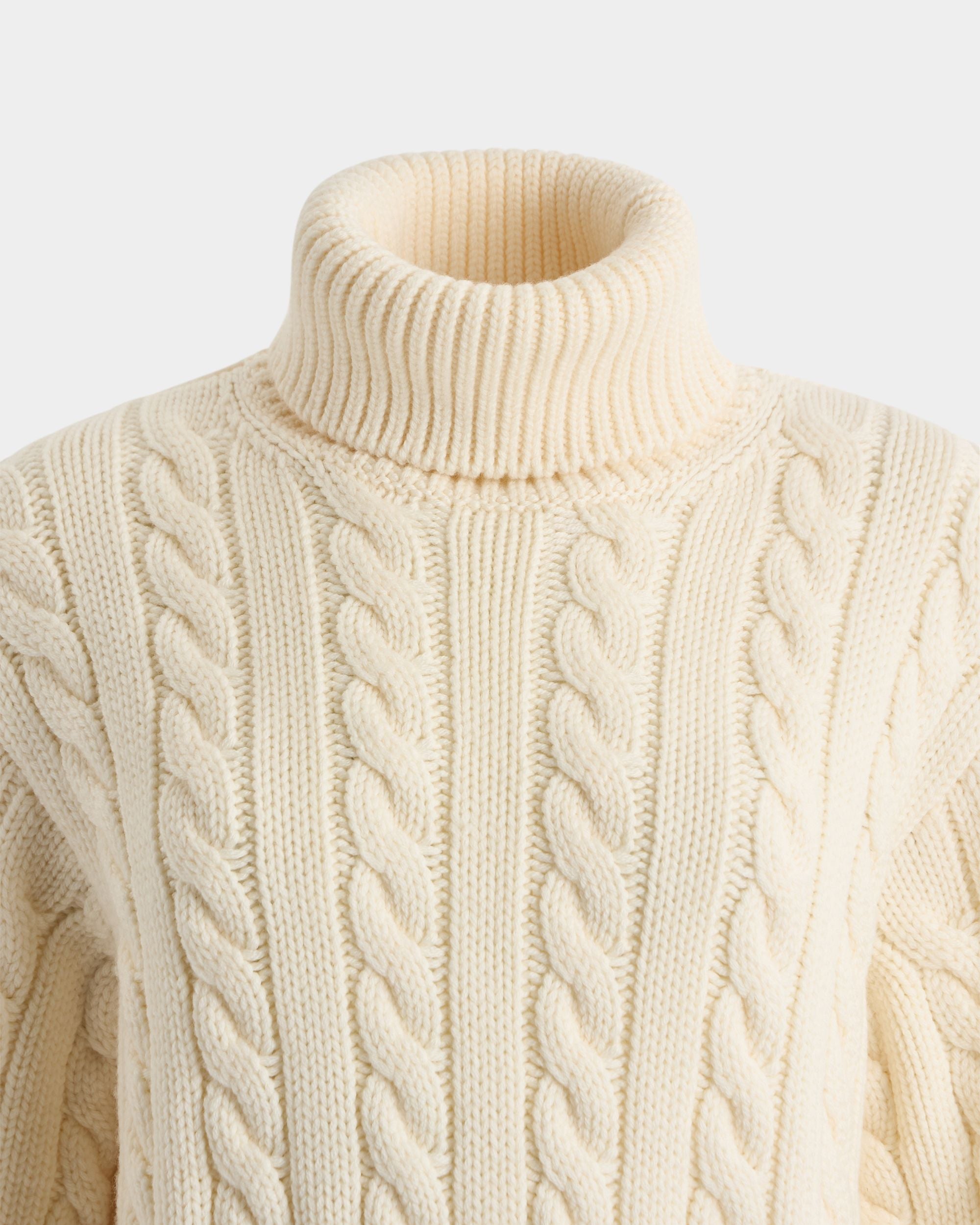 Bally Global - Turtleneck in Ivory Wool - White