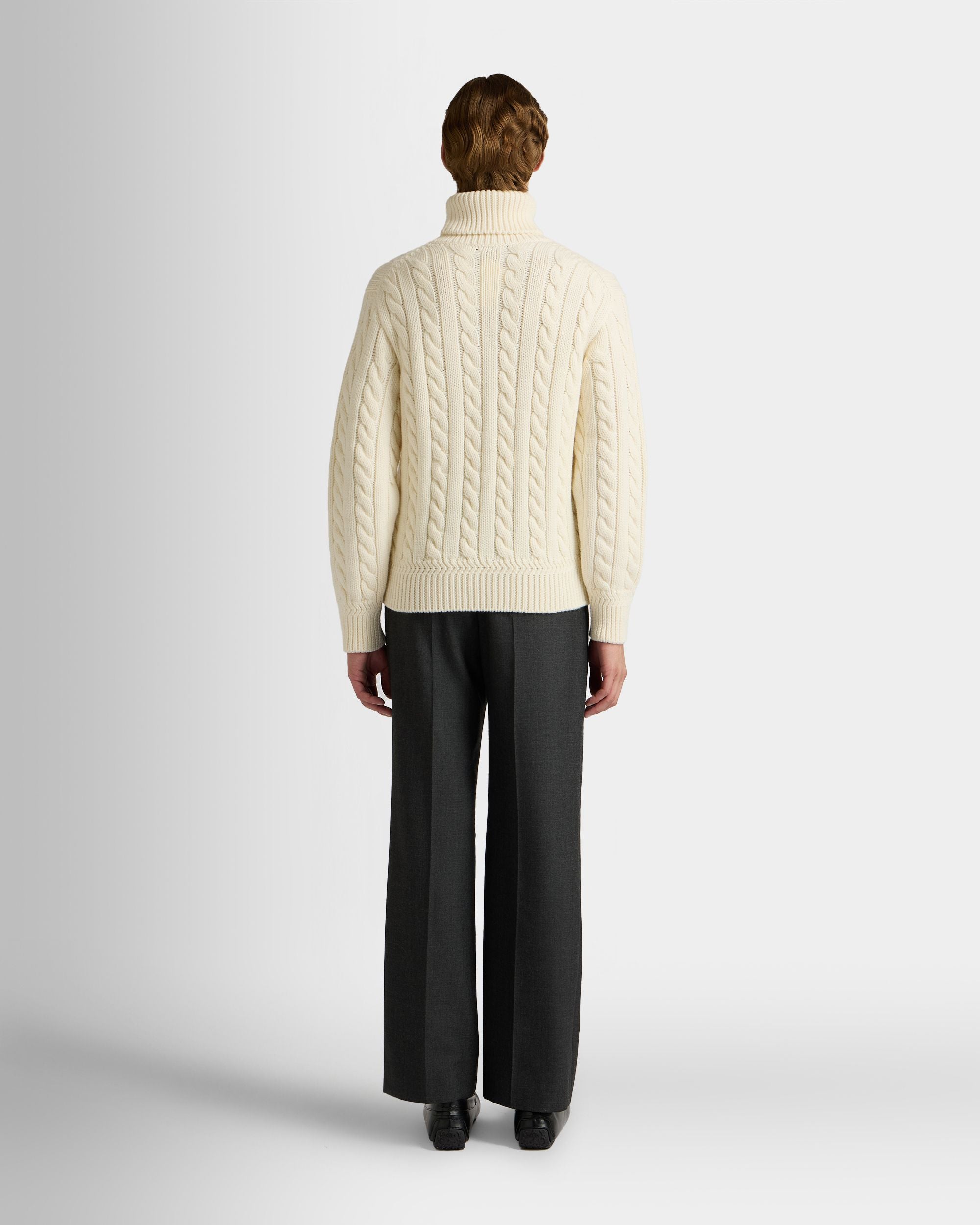 Bally Global - Turtleneck in Ivory Wool - White
