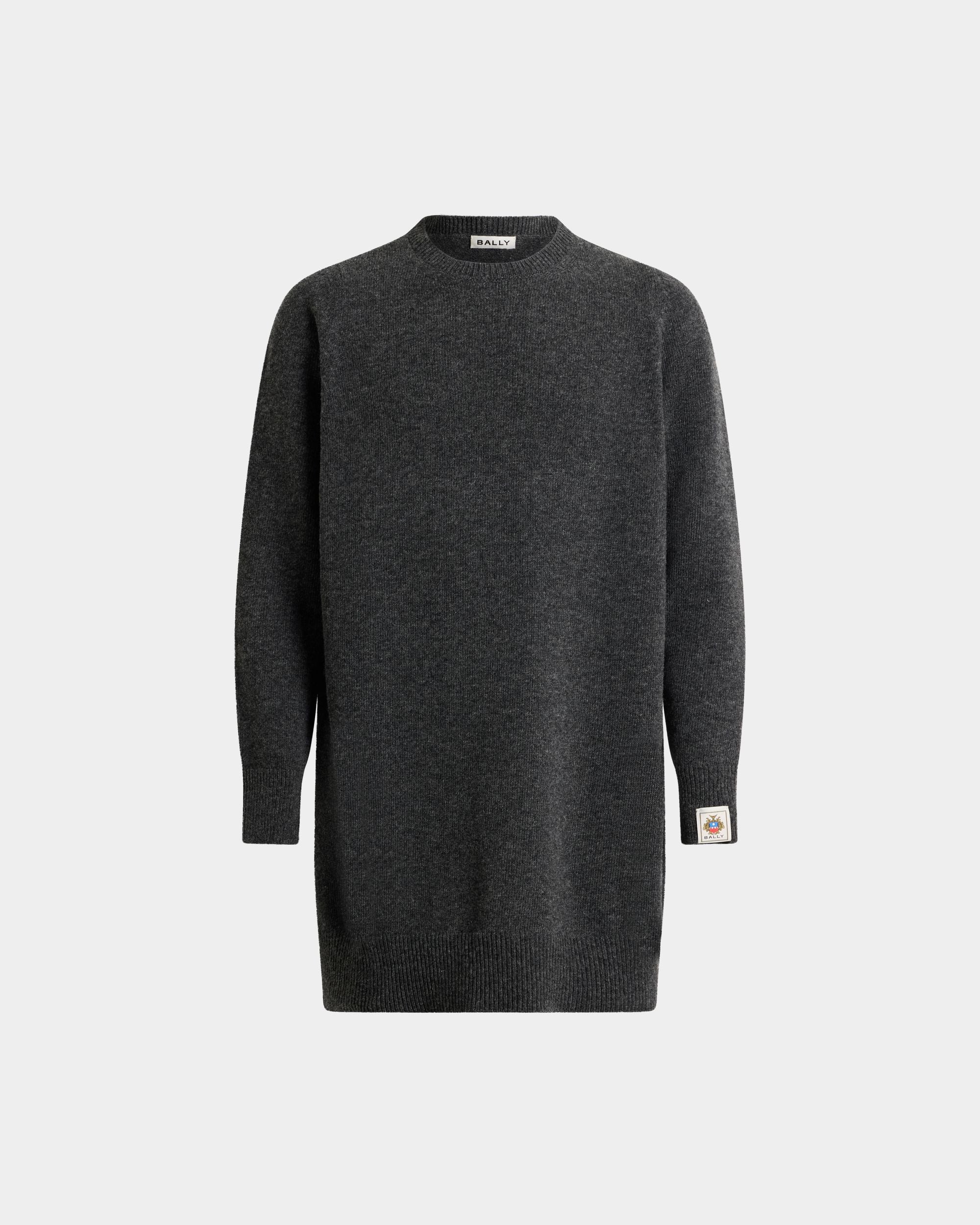 Bally Global - Long Sweater in Dark Grey Wool - Grey