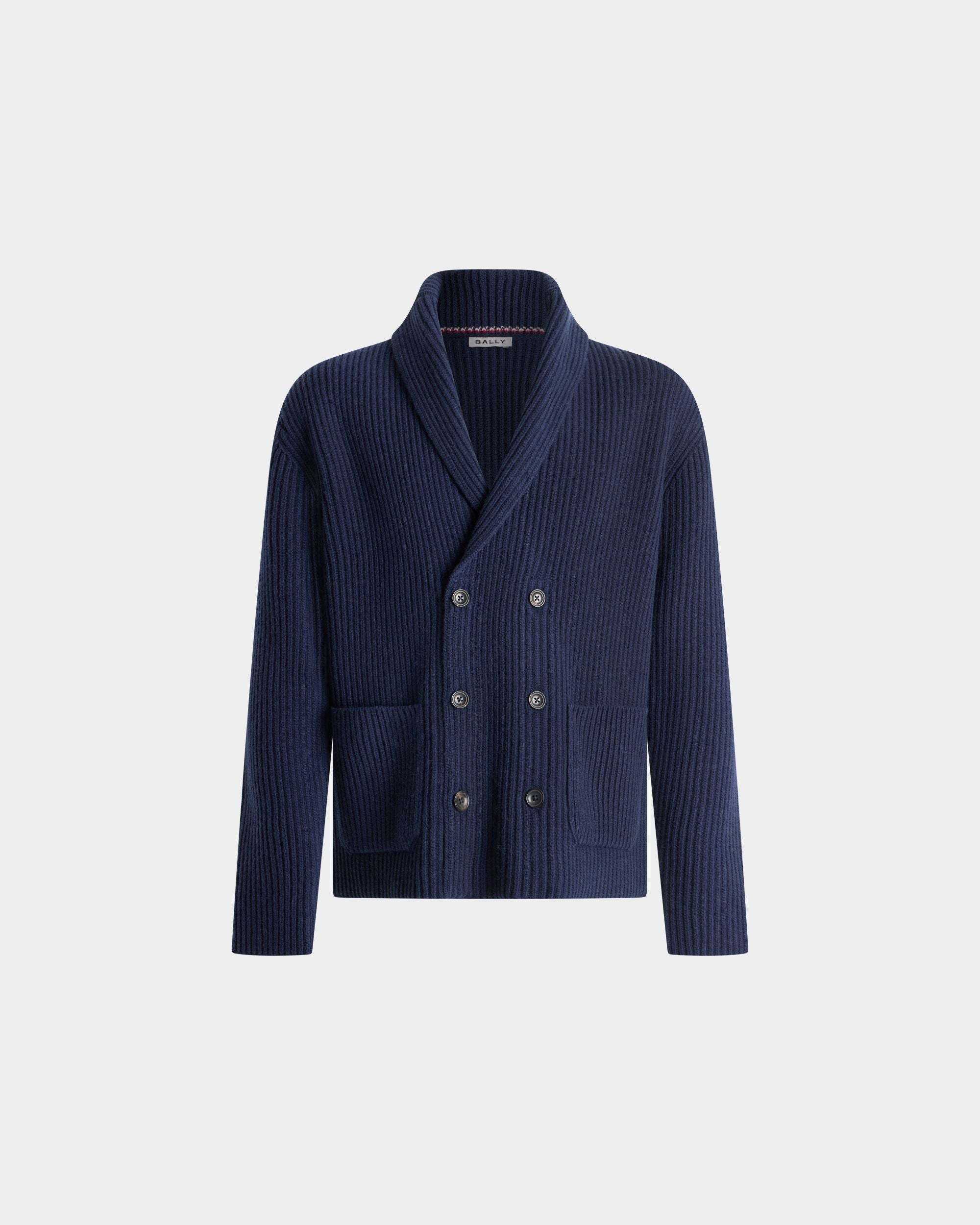 Bally Global - Cardigan in Navy Blue Wool - Blue
