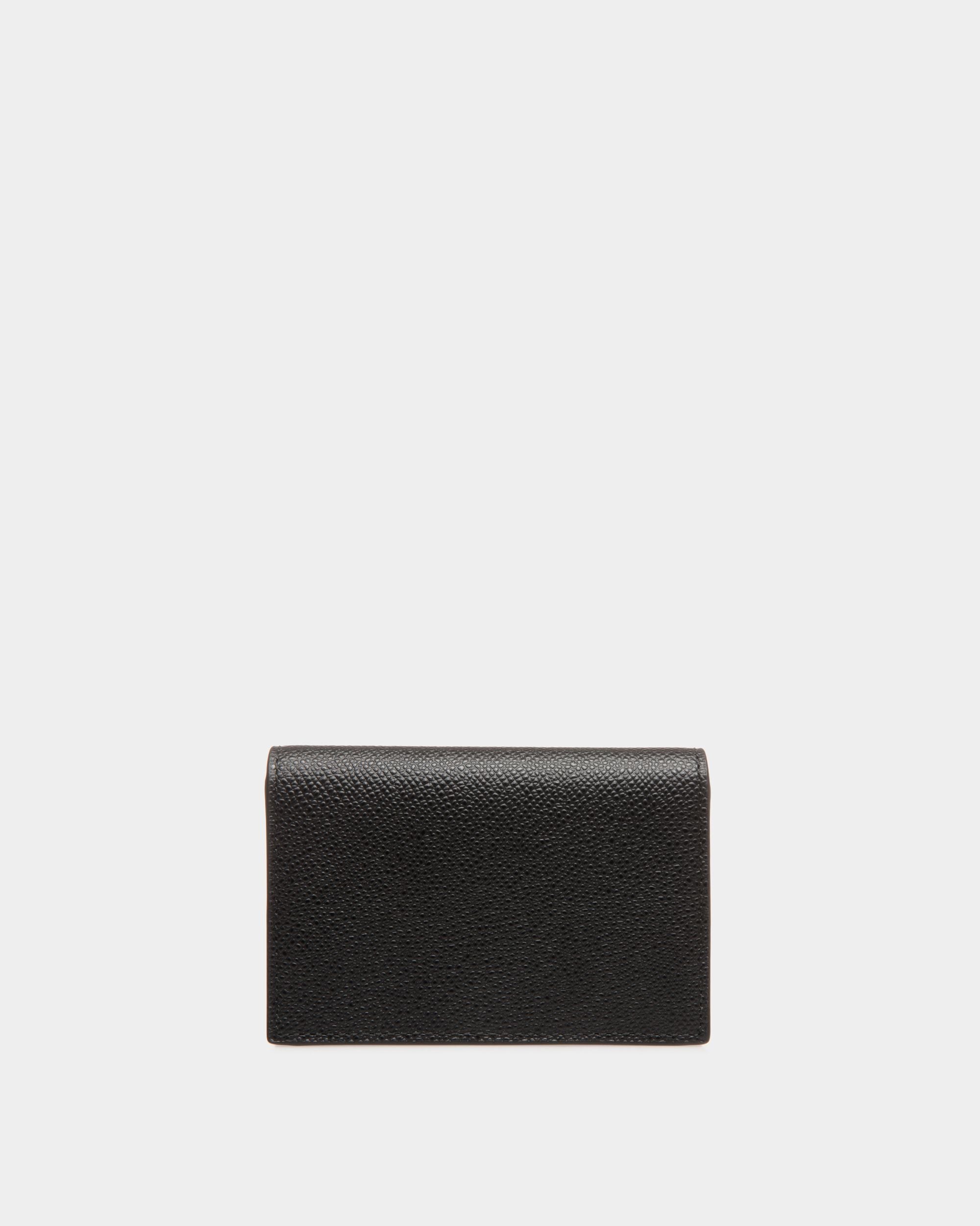 Bally Global - Business Card Holder in Black Embossed Leather - Black