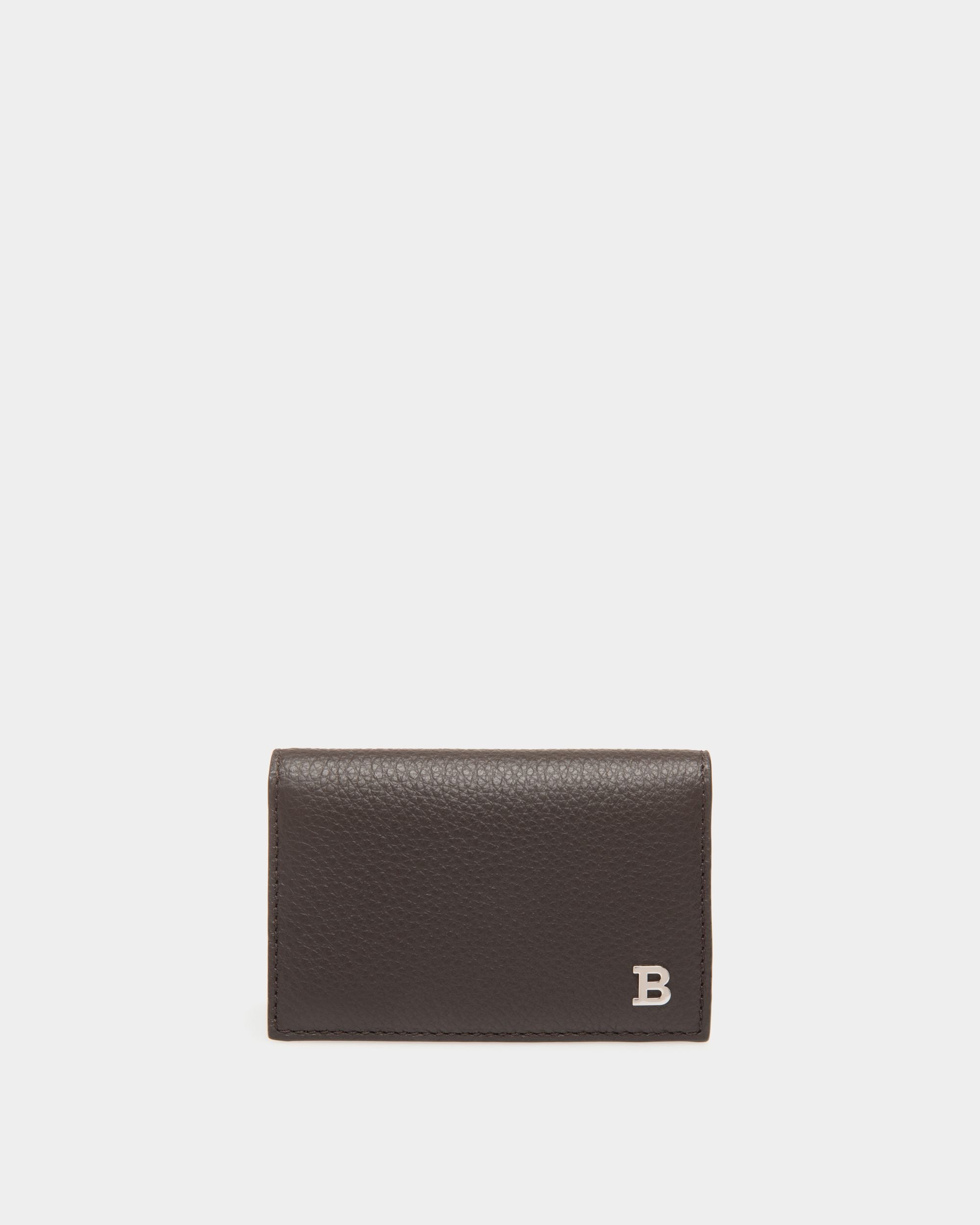 Bally Global - Porte-Cartes De Visite En Cuir Gaufré Marron - Marron