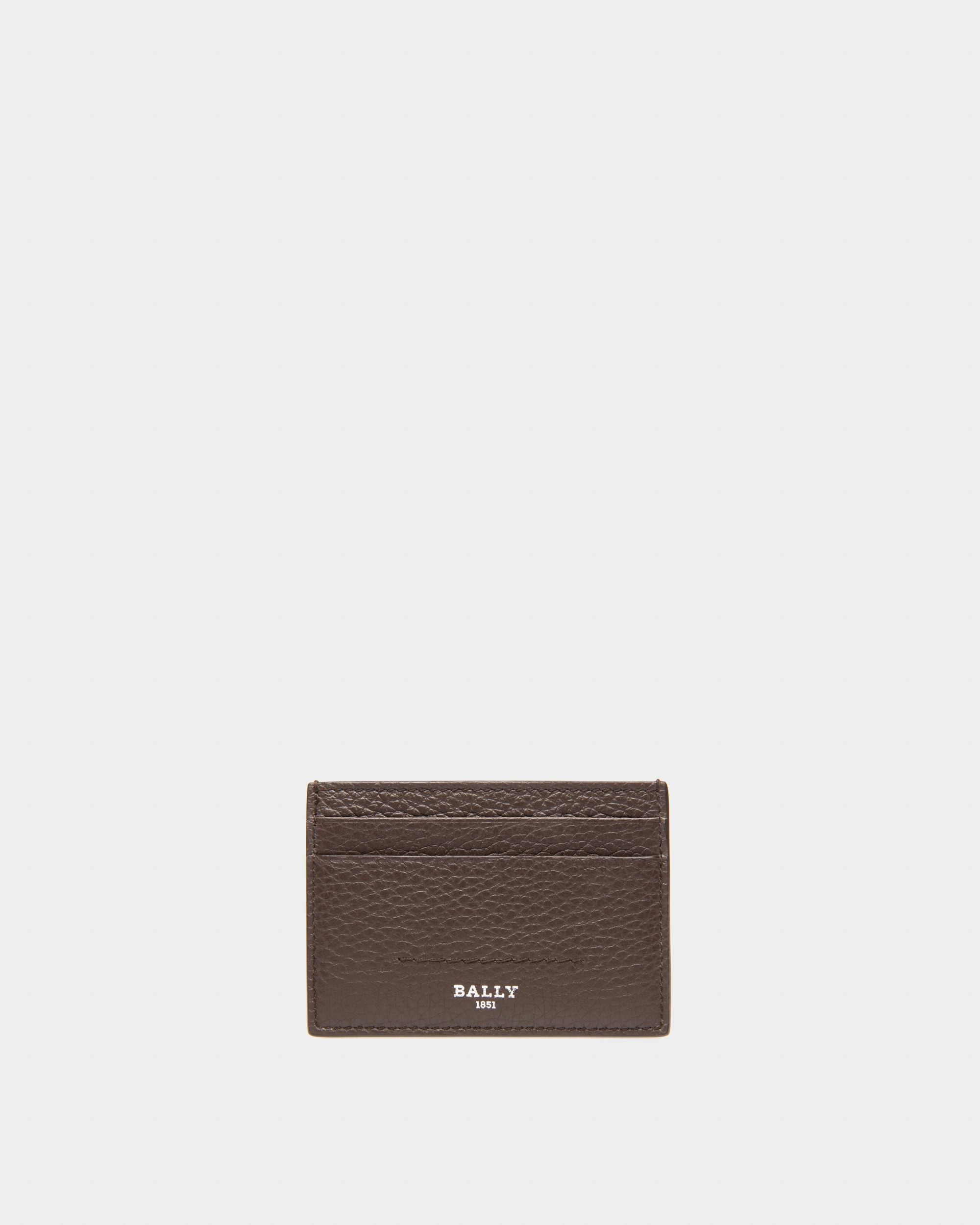 Bally Global - Schar Leather Card Holder In Ebony Brown - Marron