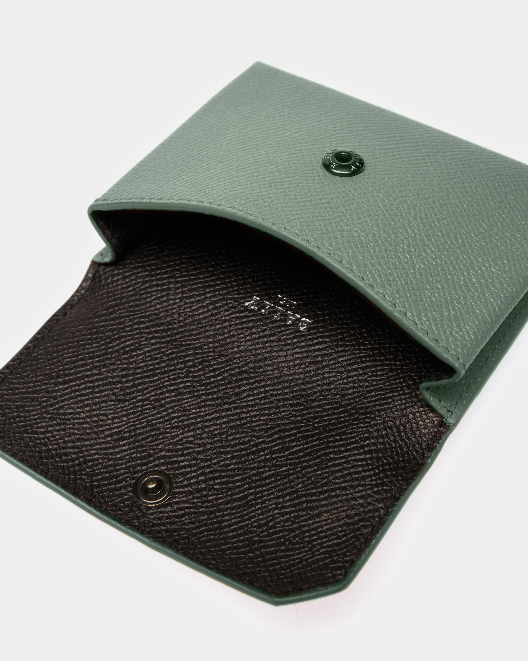 Bally Global - Bylal Tarjetero Ejecutivo De Piel En Negro Y Salvia - Multicolor