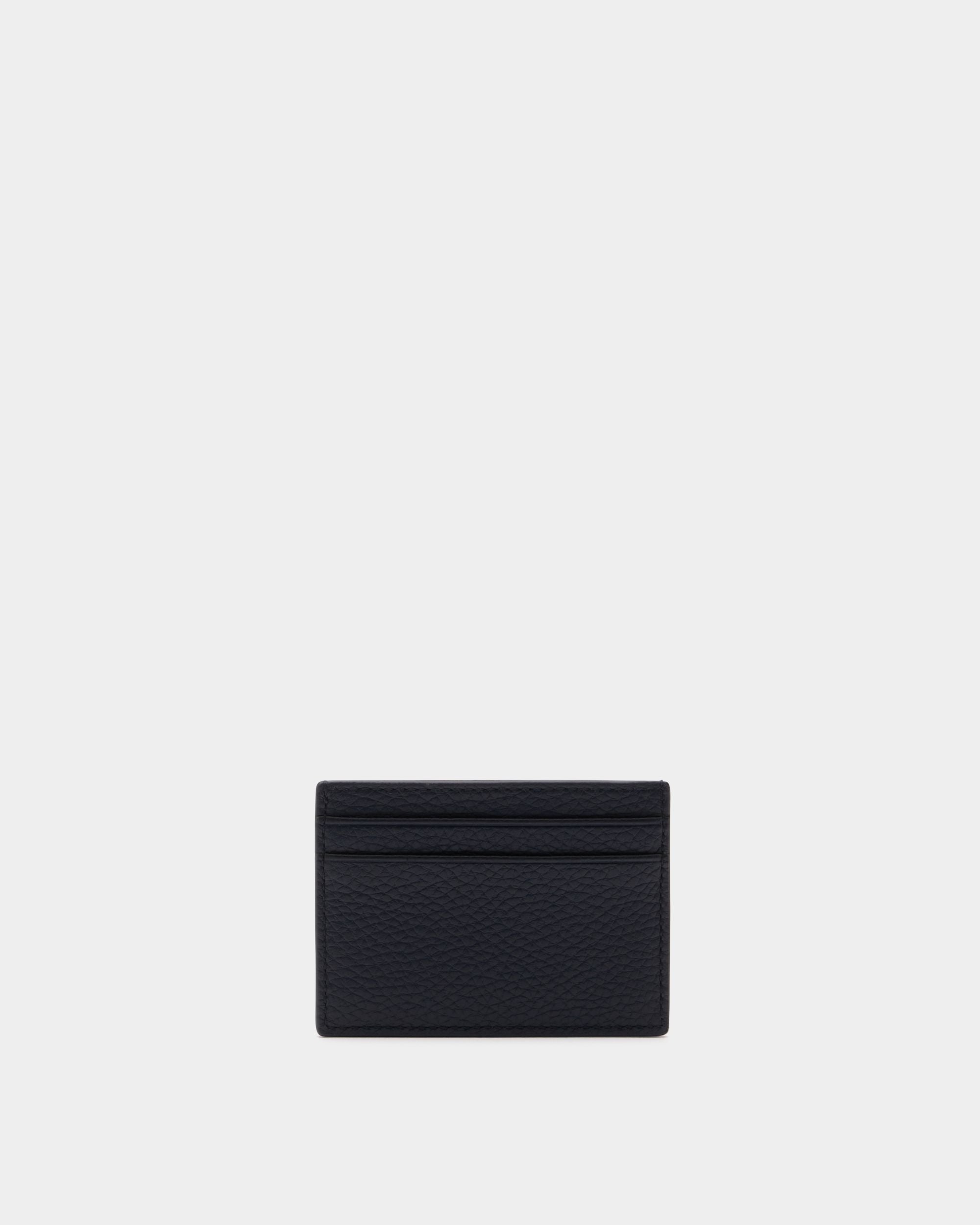 Bally Global - Ribbon Business Card Holder In Blue Leather - Blue