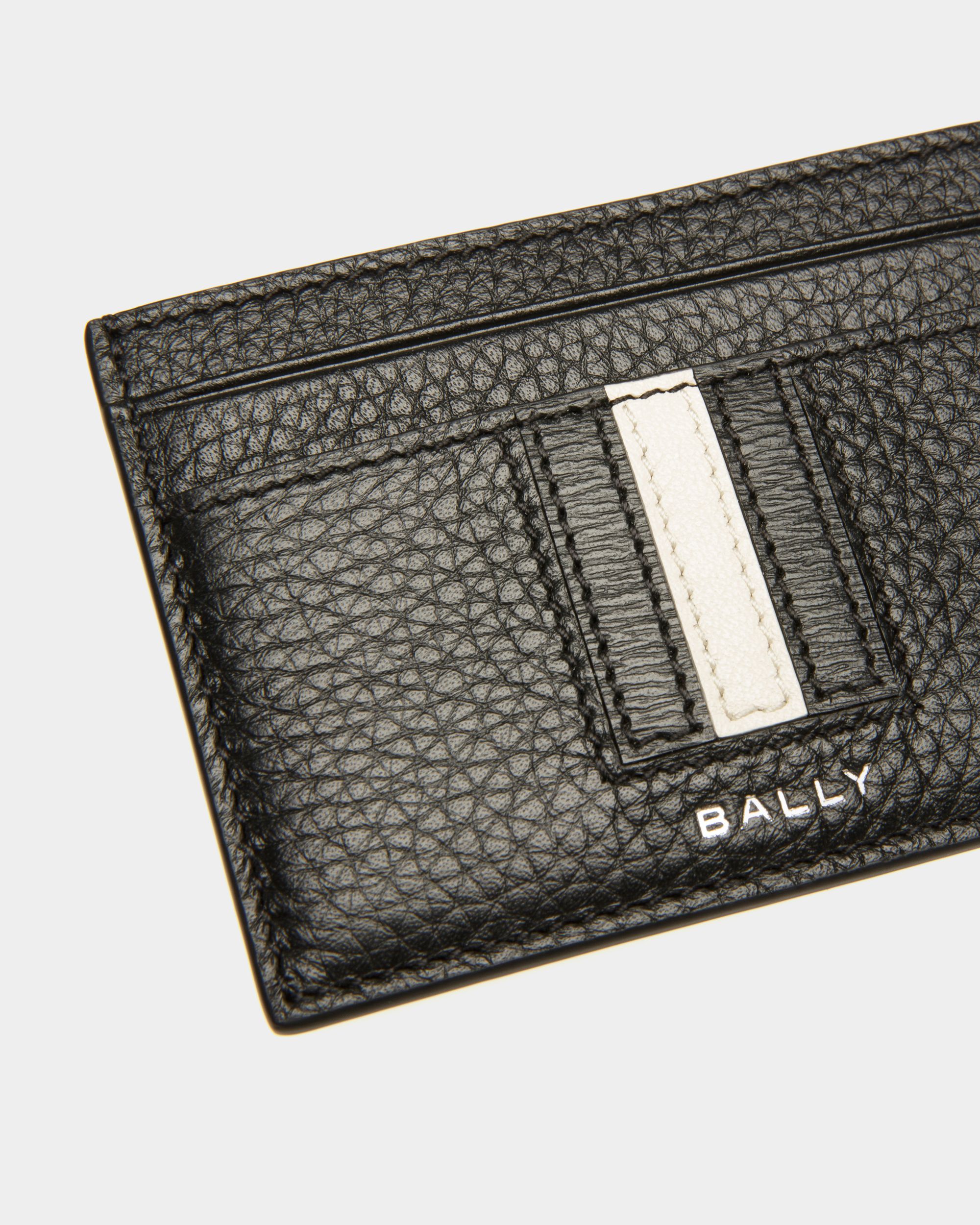 Bally Global - Ribbon Card Holder In Black Leather - Black