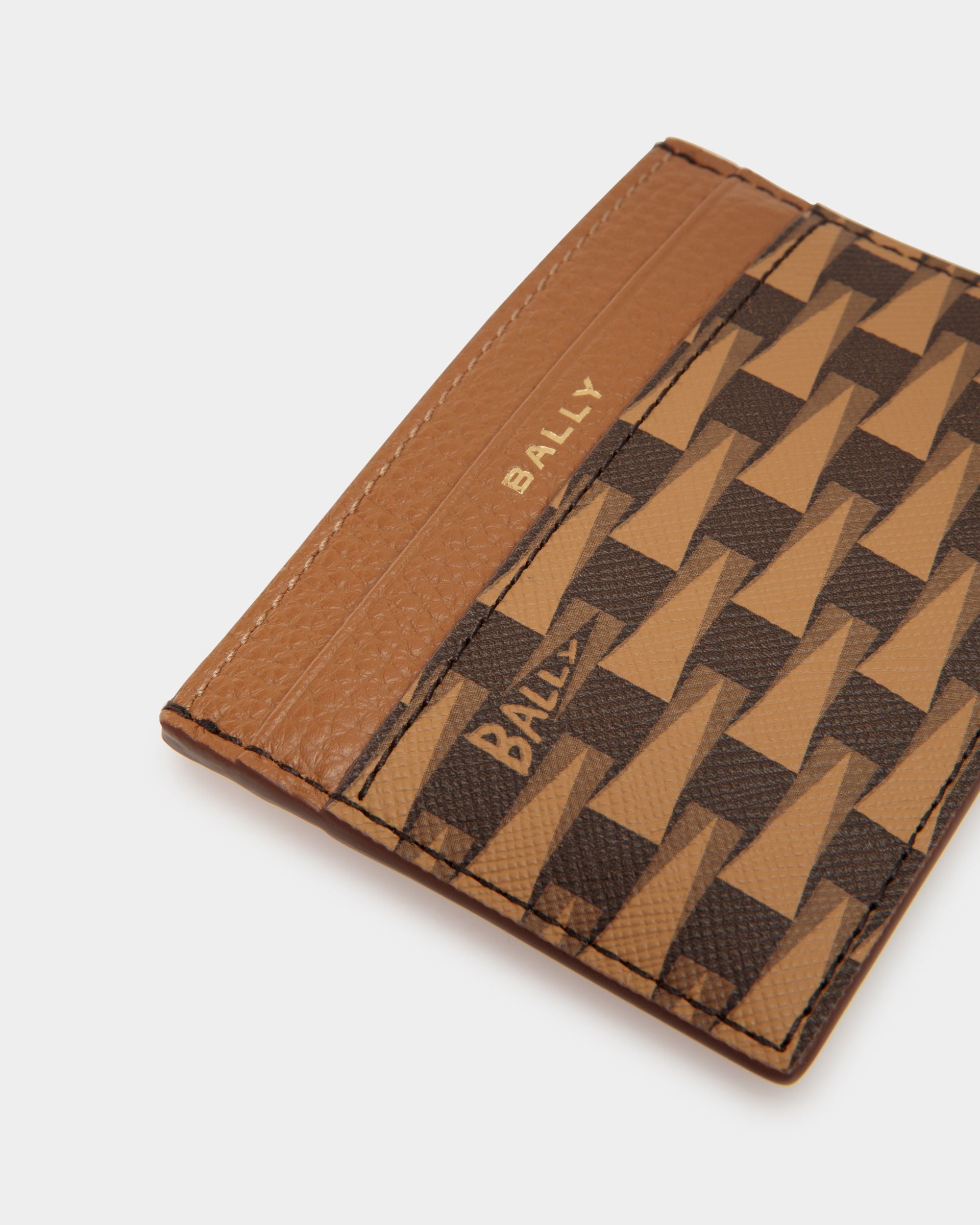 Bally Global - Pennant Business Card Holder In Brown Synthetic - Brown