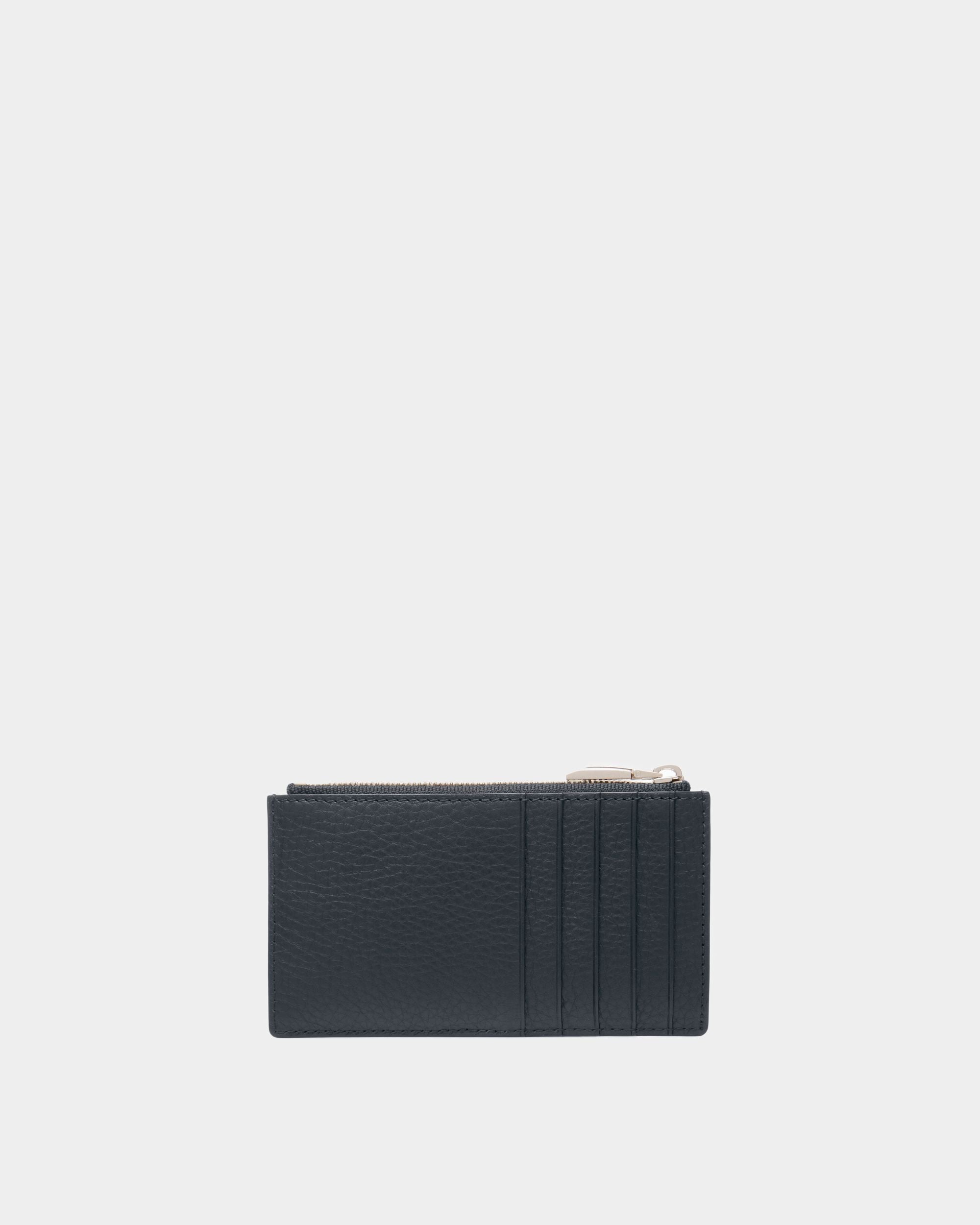 Bally Global - Tarjetero Ejecutivo Ribbon De Piel Color Medianoche - Azul