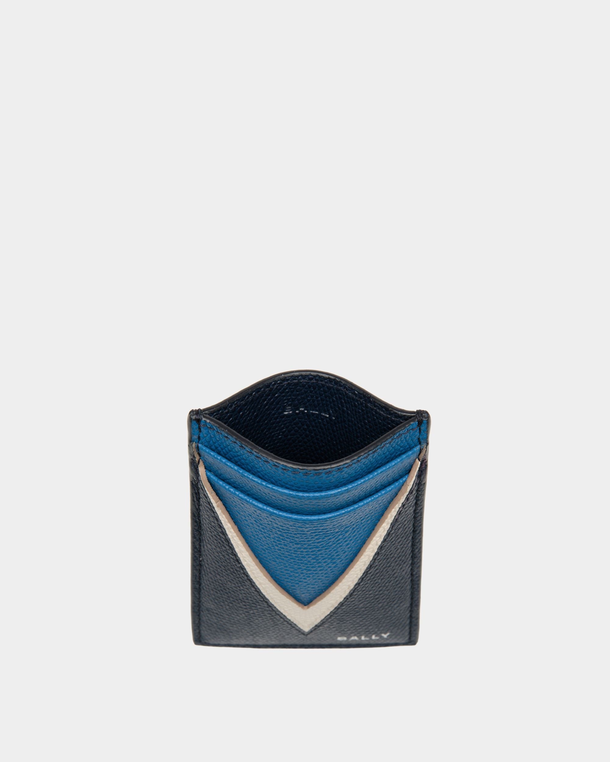 Bally Global - Flag Card Holder in Blue Leather - Blue