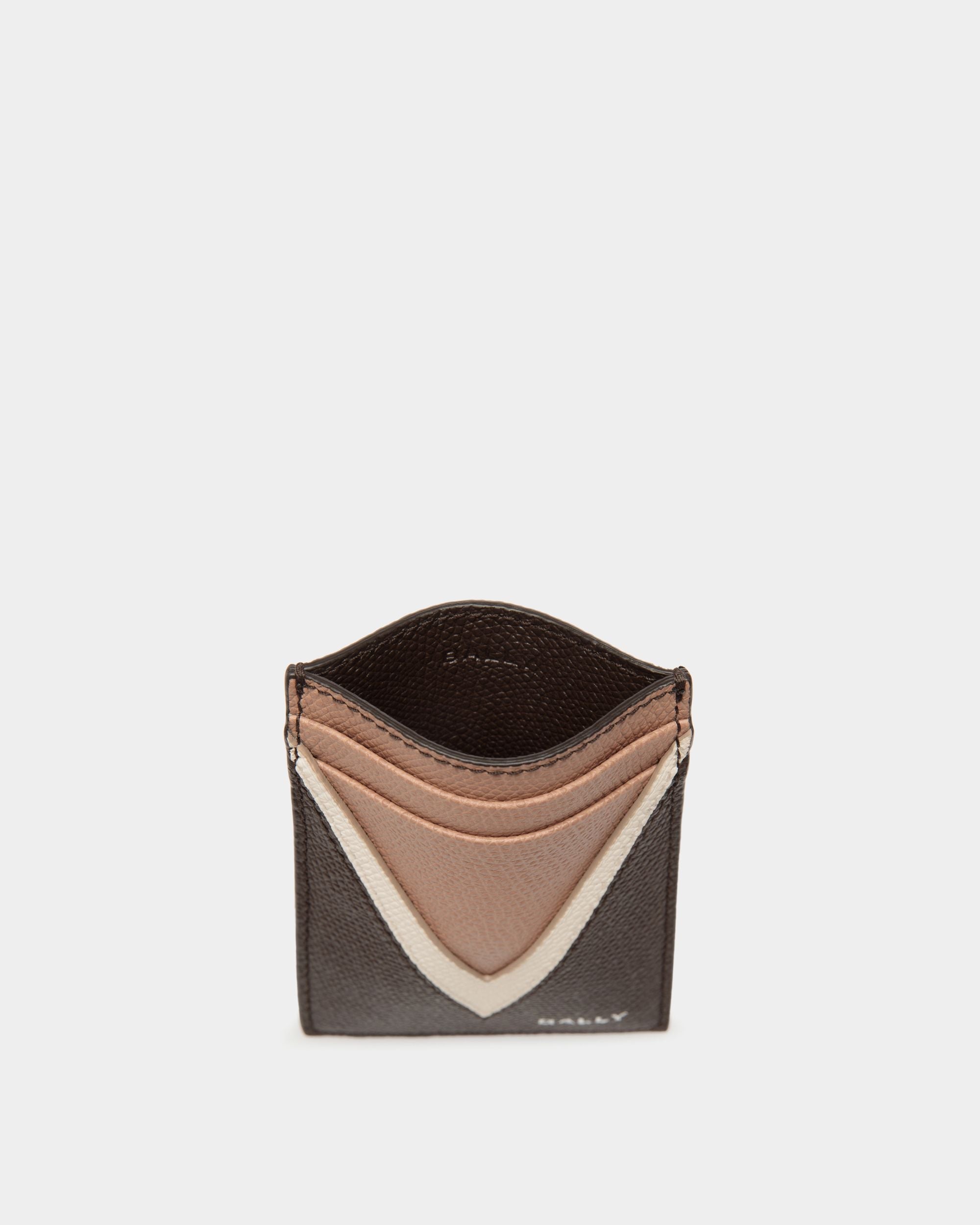 Bally Global - Flag Card Holder in Ebano Leather - Brown