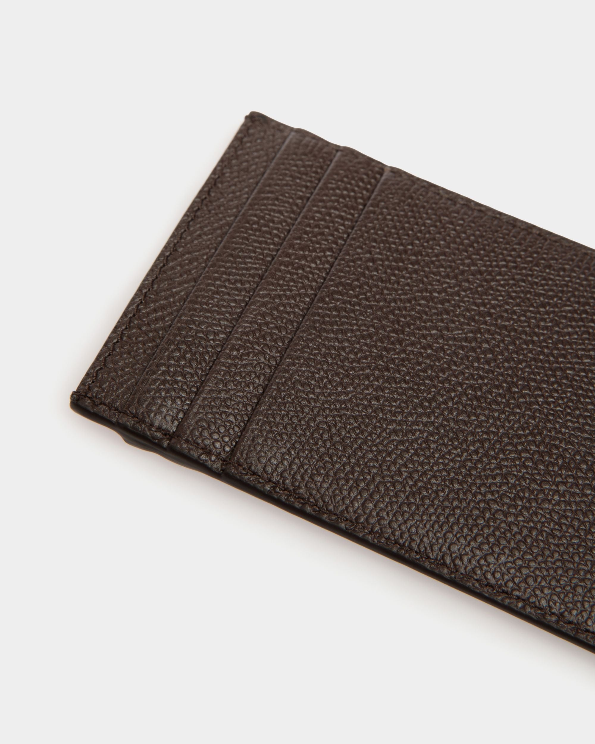 Bally Global - Flag Card Holder in Ebano Leather - Brown