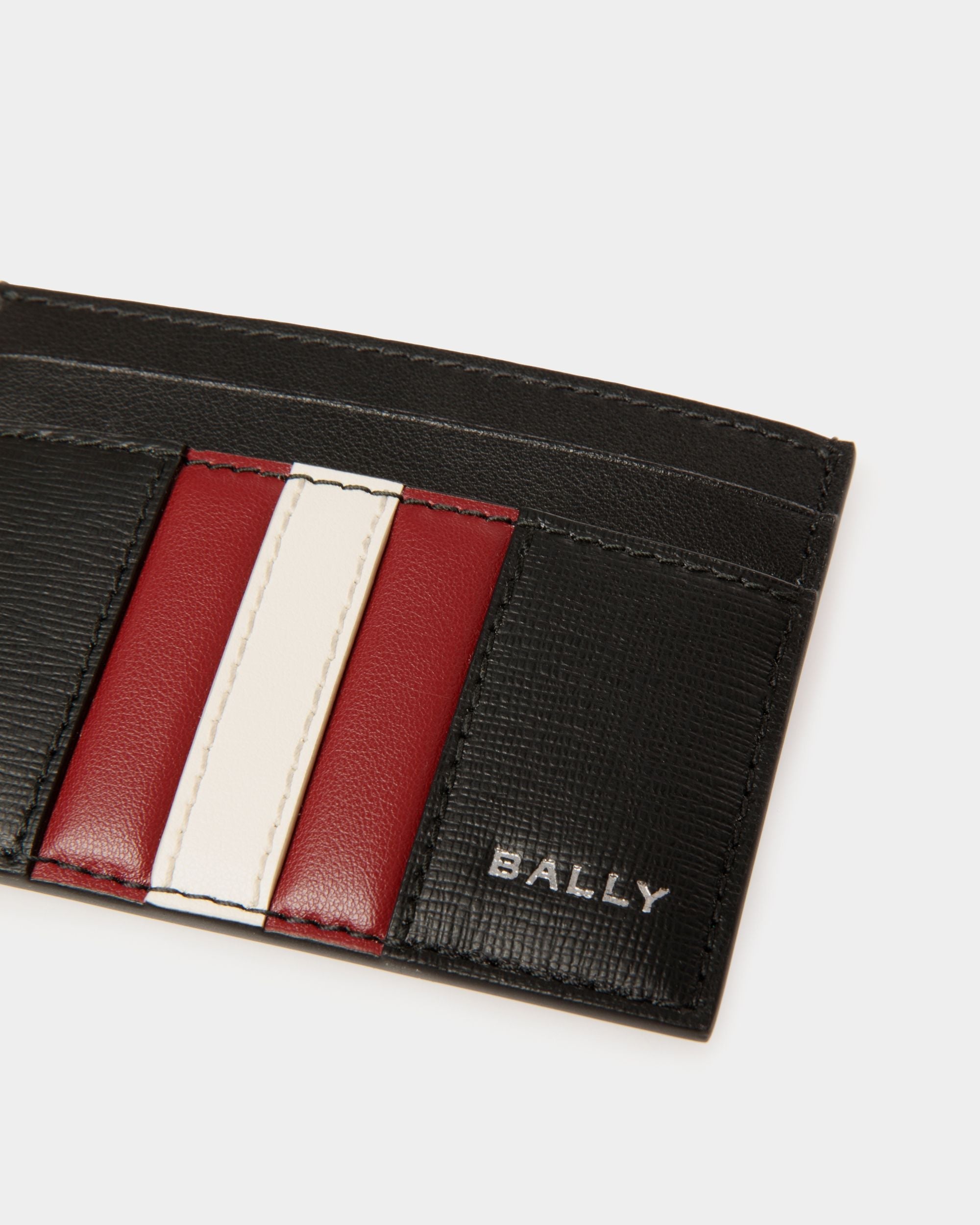 Bally Global - Mythos Card Holder In Black Recycled Leather - Black