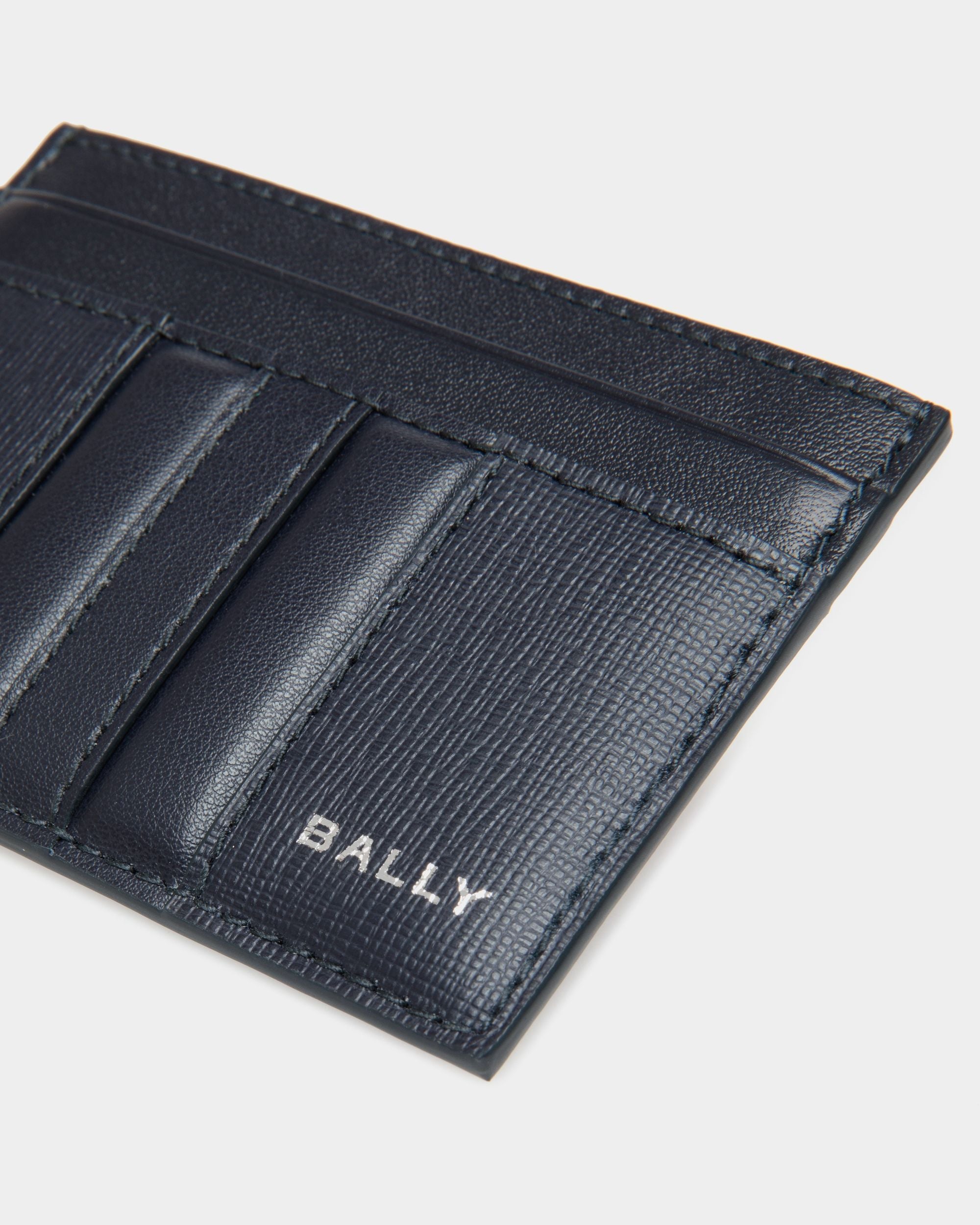Bally Global - Tarjetero Mythos De Piel Reciclada Navy Blue - Azul