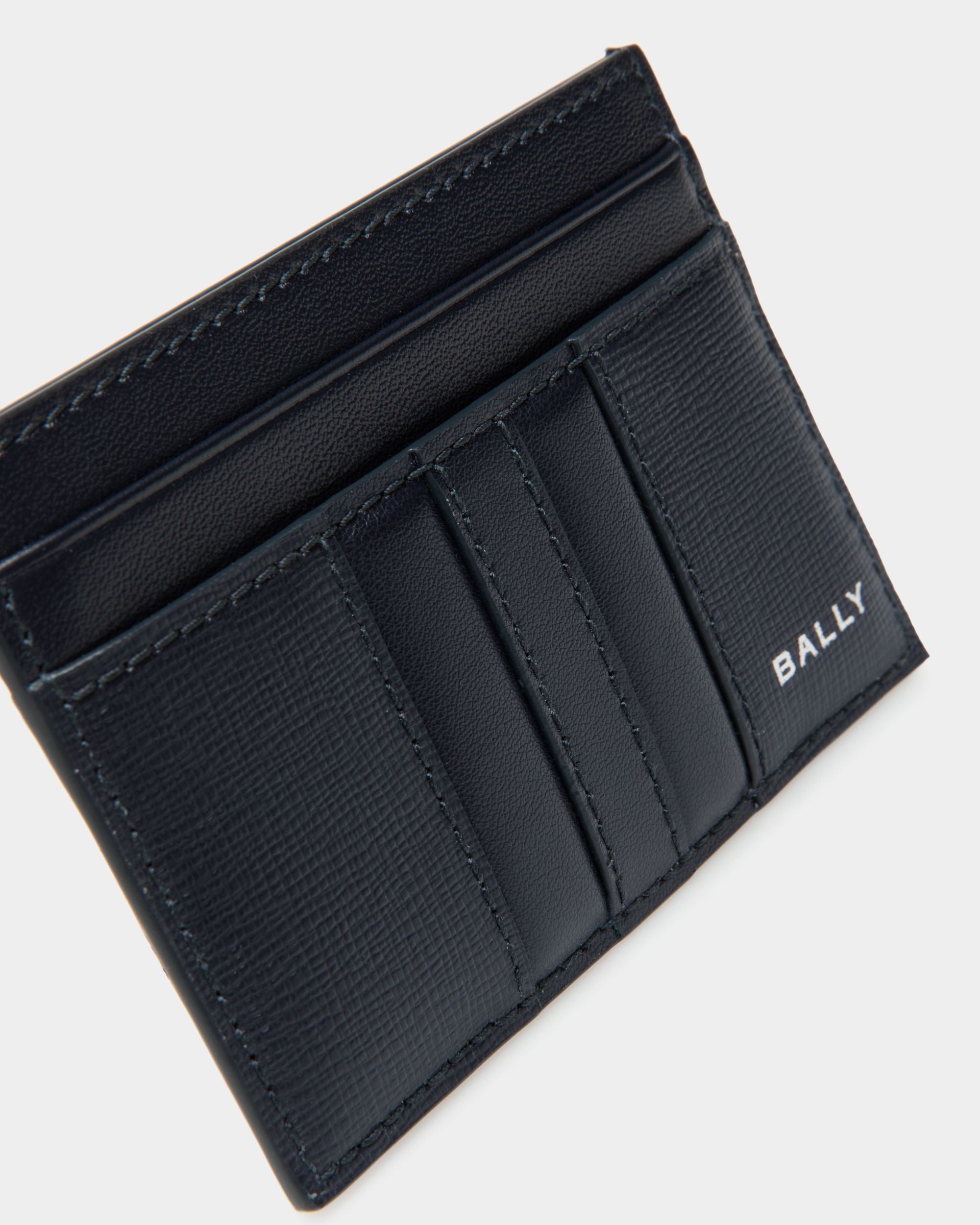 Bally Global - Tarjetero Mythos De Piel Reciclada Navy Blue - Azul