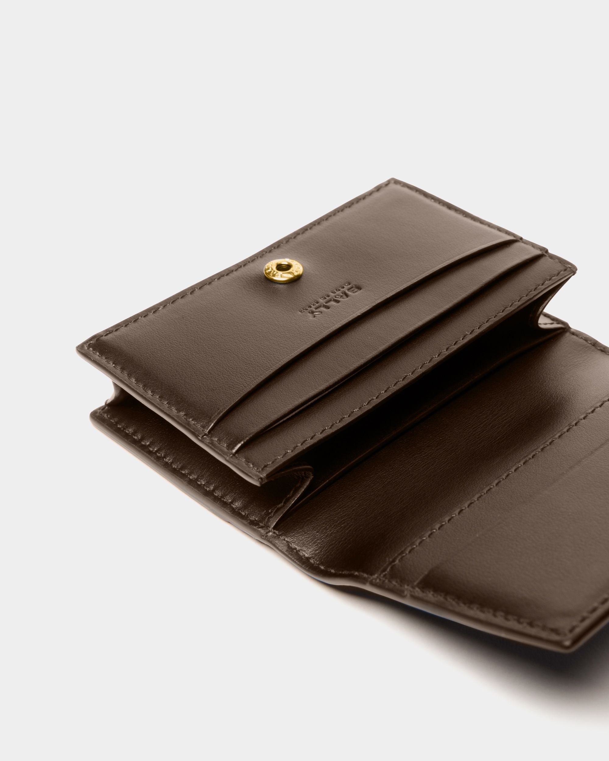Bally Global - Deco Business Card Holder in Ebano Leather - Brown