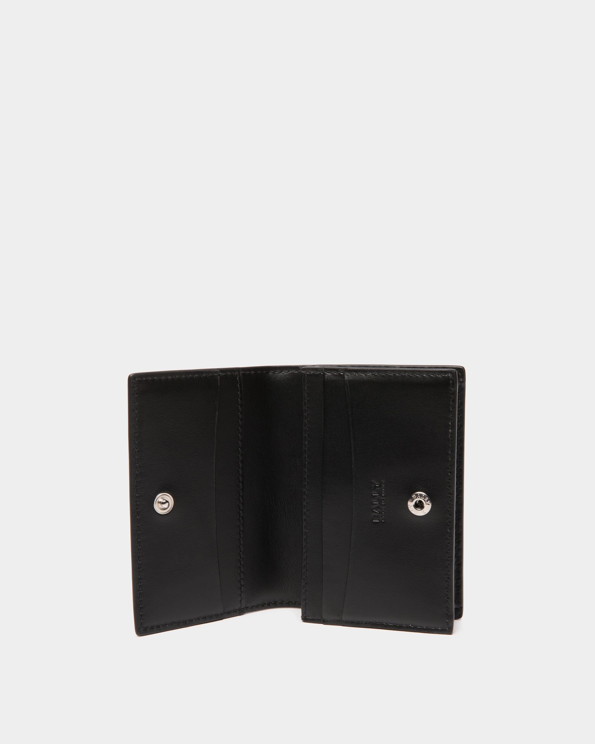 Bally Global - Tarjetero Deco De Piel Negra Para Hombre - Negro