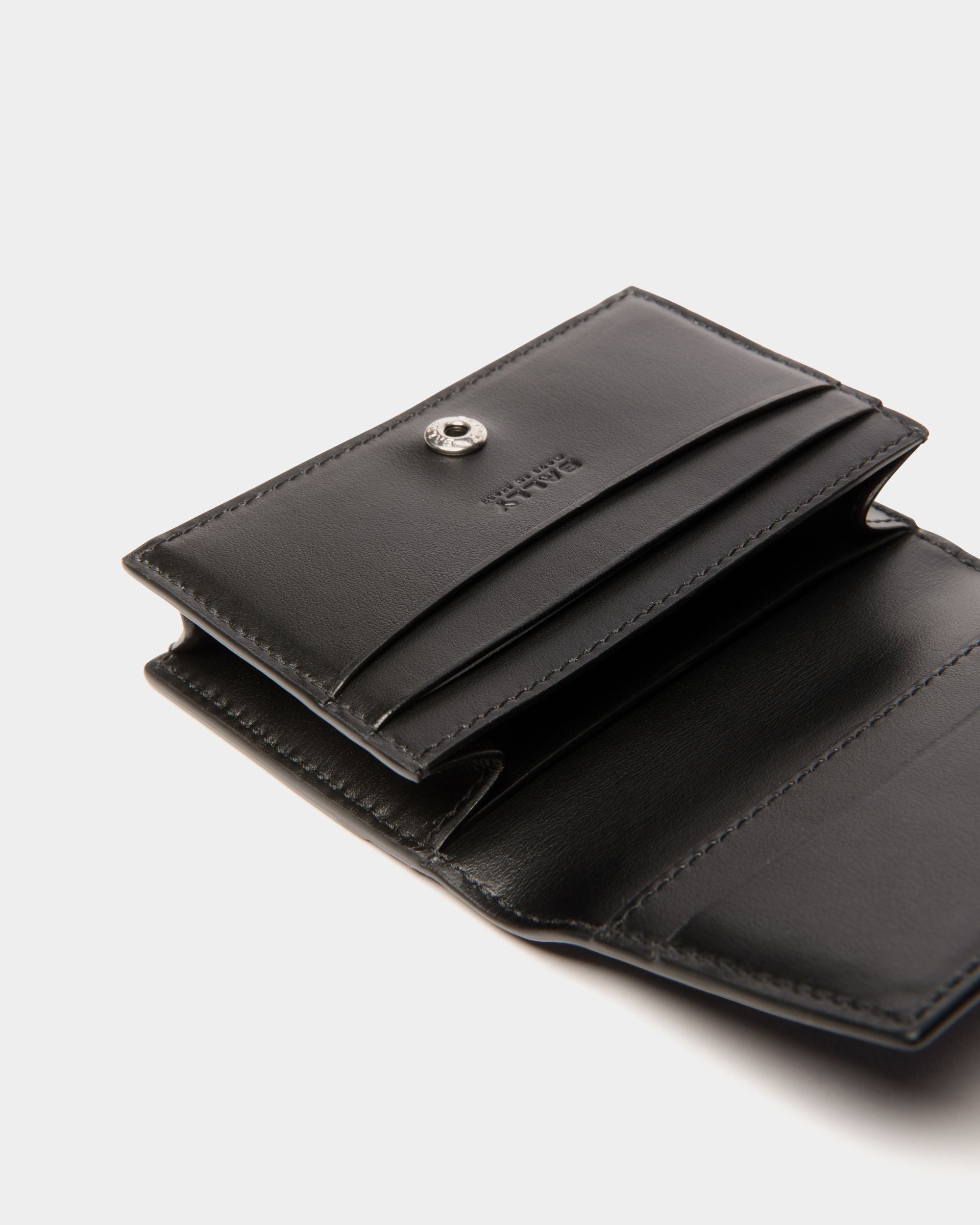 Bally Global - Tarjetero Deco De Piel Negra Para Hombre - Negro