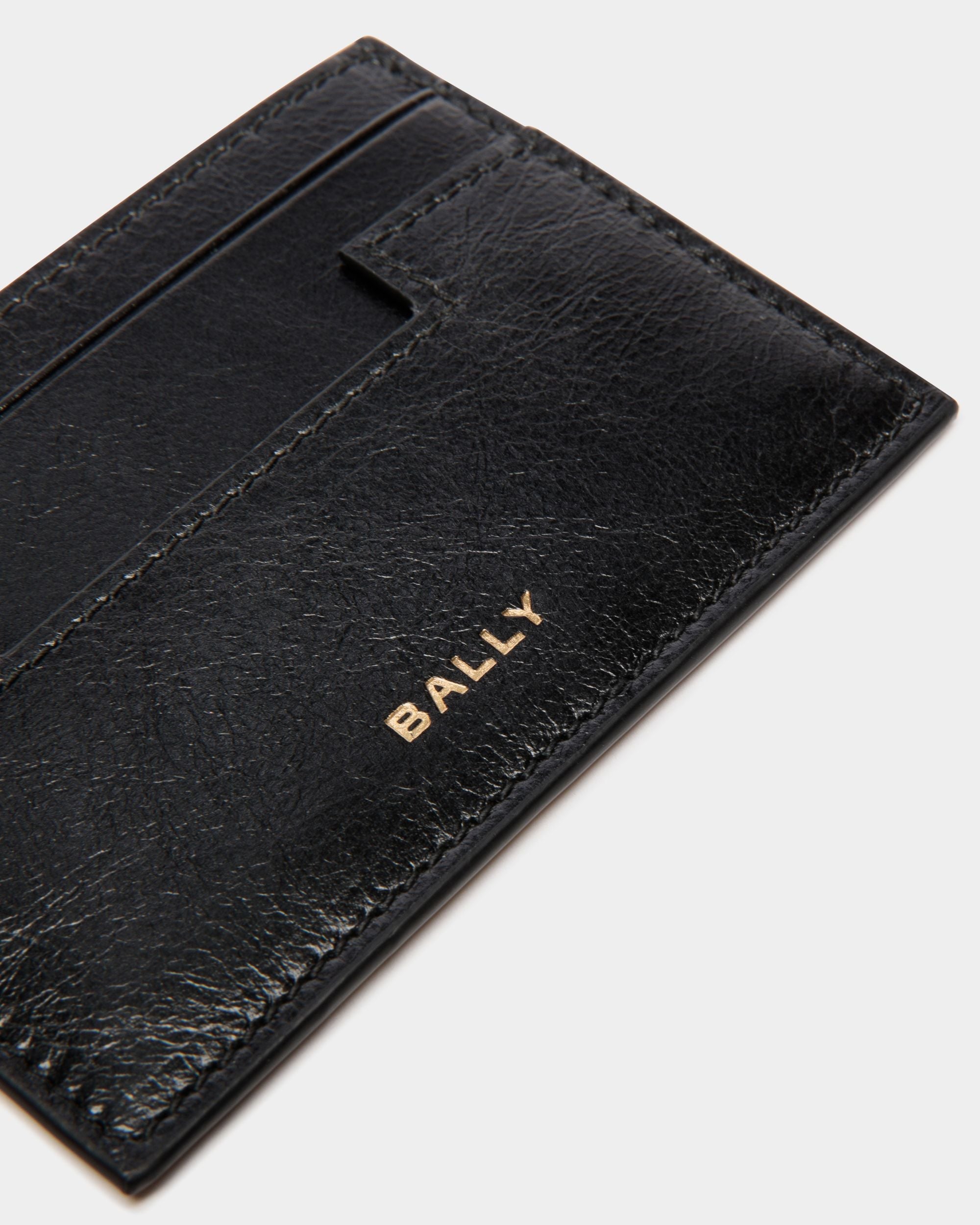 Bally Global - Easy Bally Card Holder In Black Leather - Black