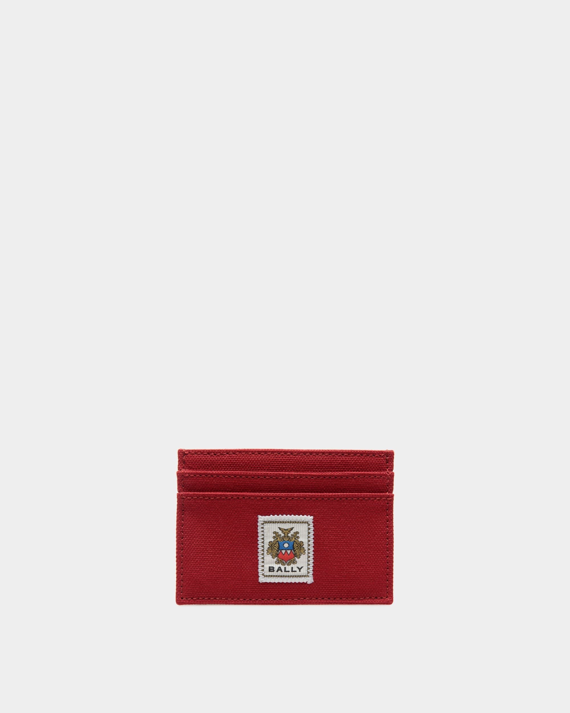 Bally Global - Easy Bally Card Holder In Candy Red Cotton Canvas - Red