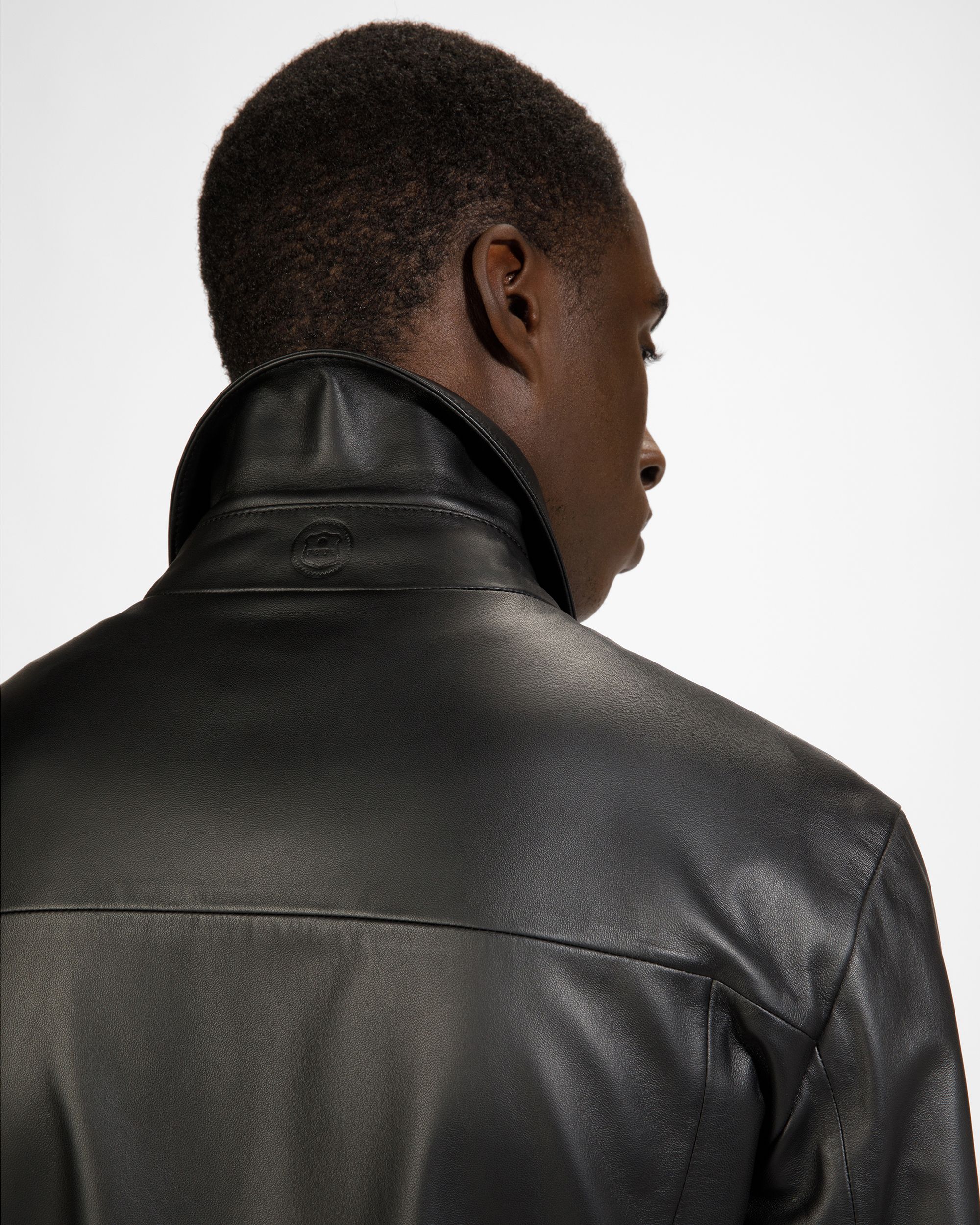 Bally Global - Chaqueta De Piel Con Bolsillos De Parche - Negro