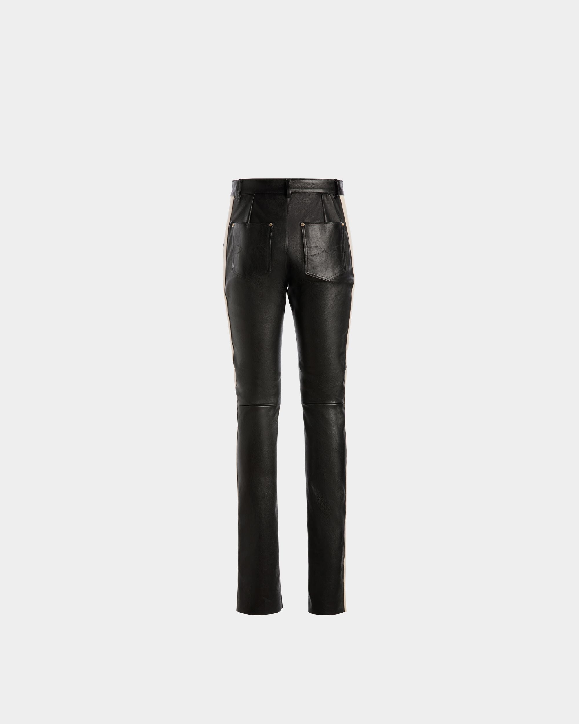 Bally Global - Nappa Stretch Trousers In Black Leather - Black