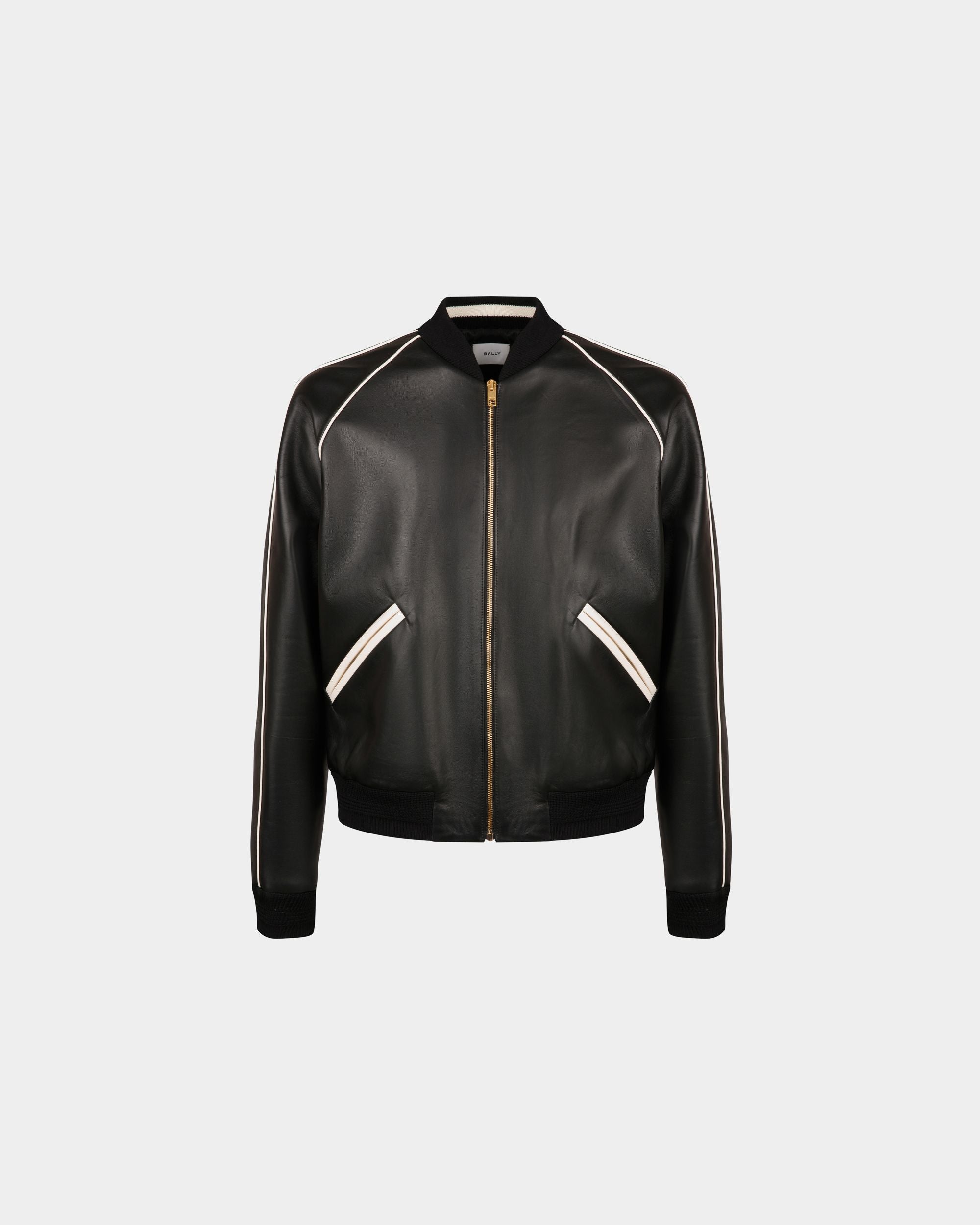 Bally Global - Bómber De Piel En Negro - Negro