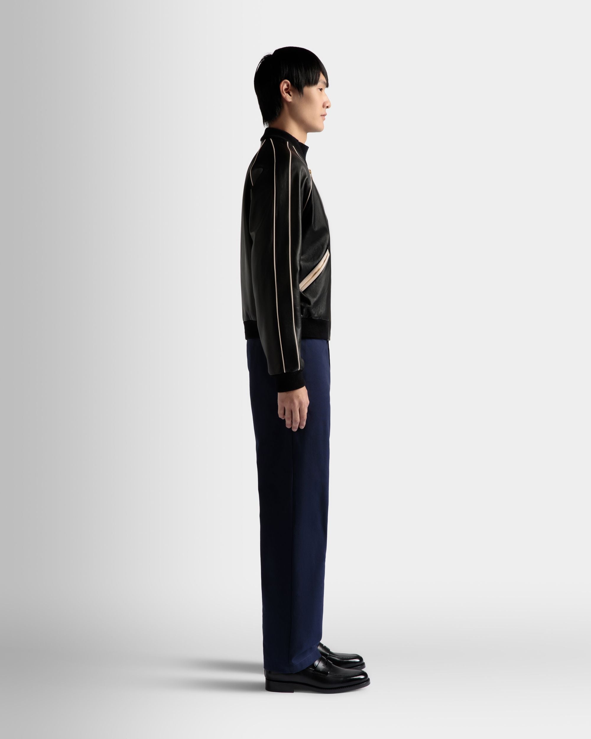 Bally Global - Bómber De Piel En Negro - Negro