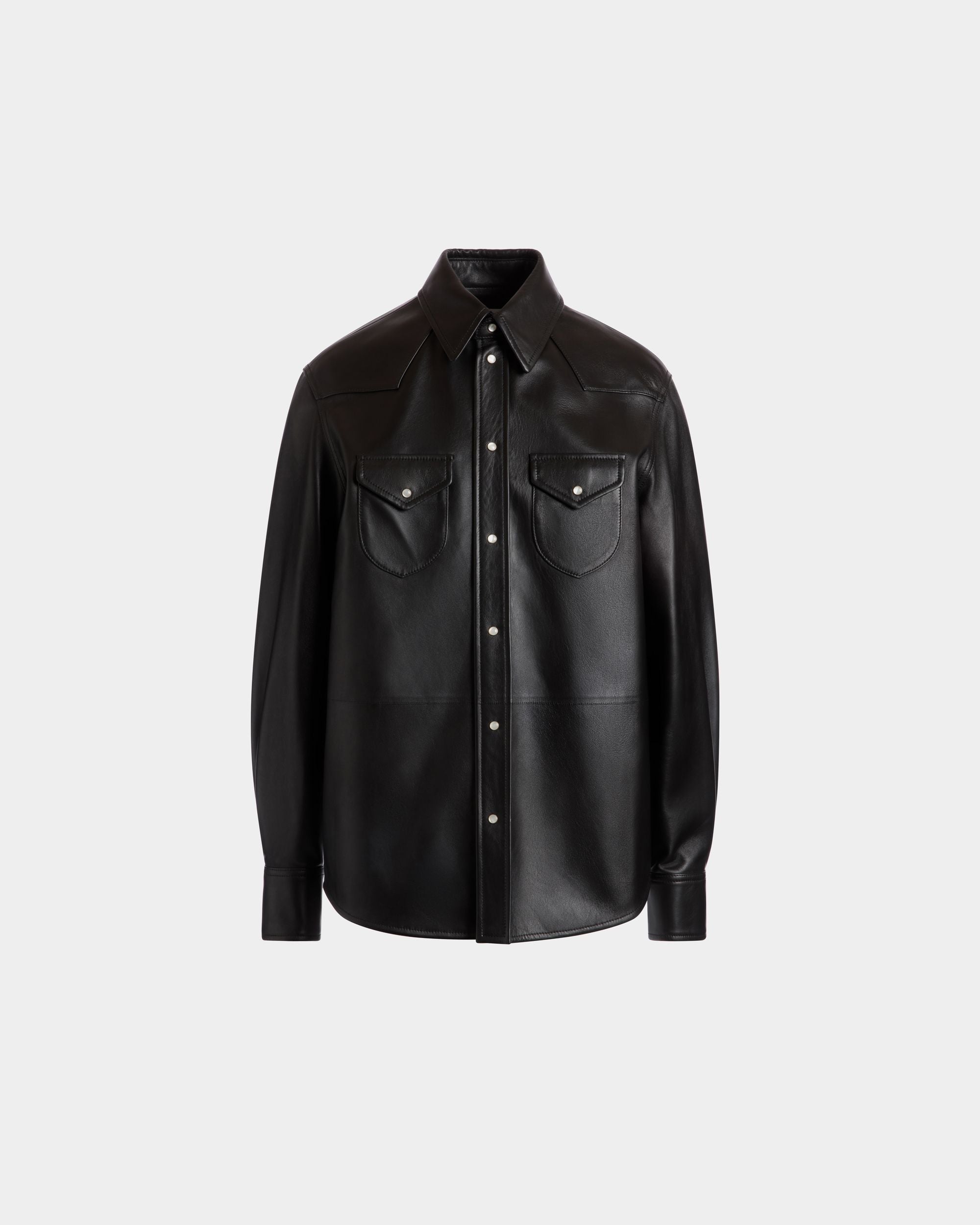 Bally Global - Camisa De Piel Negra - Negro