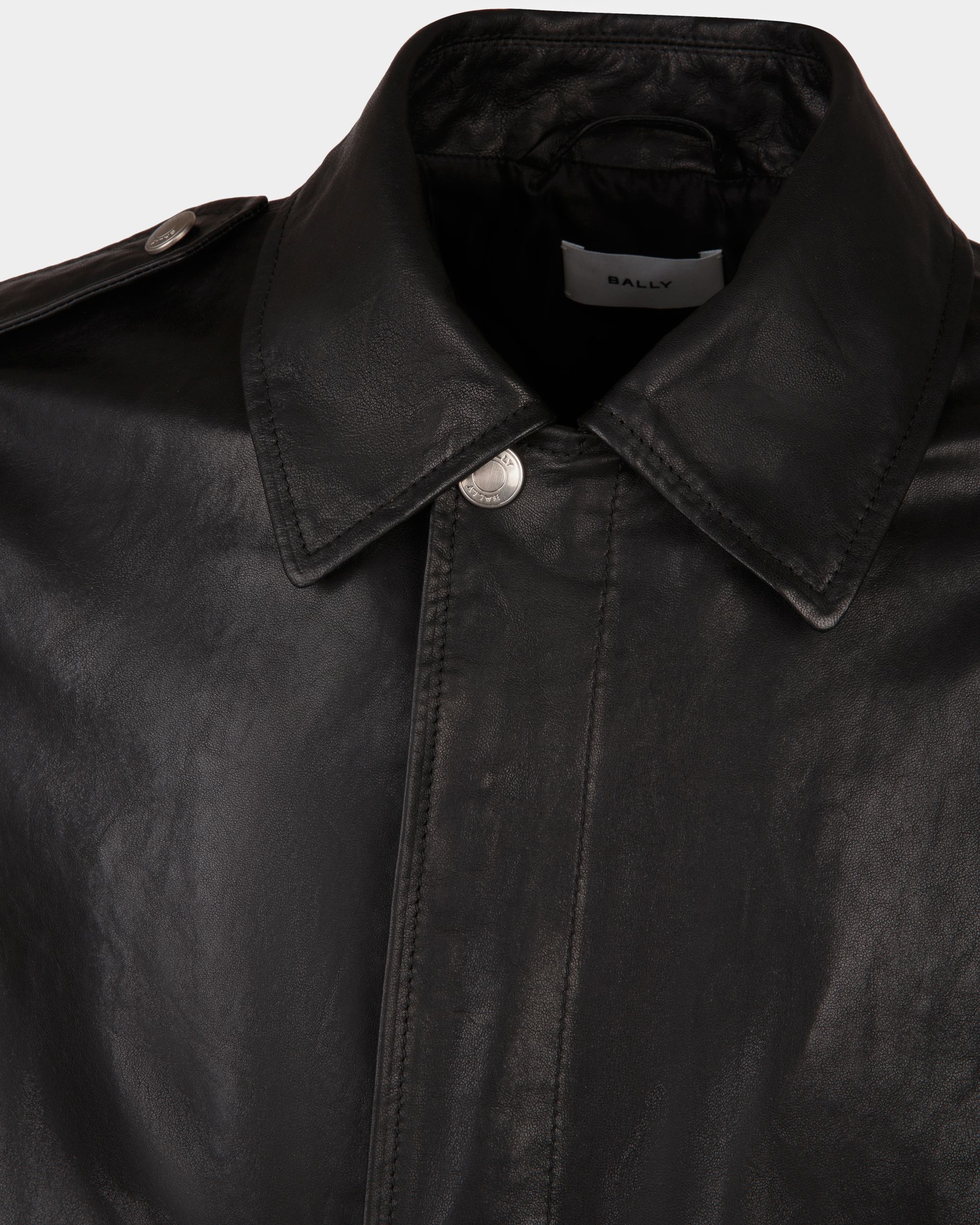 Bally Global - Blouson In Black Leather - Black