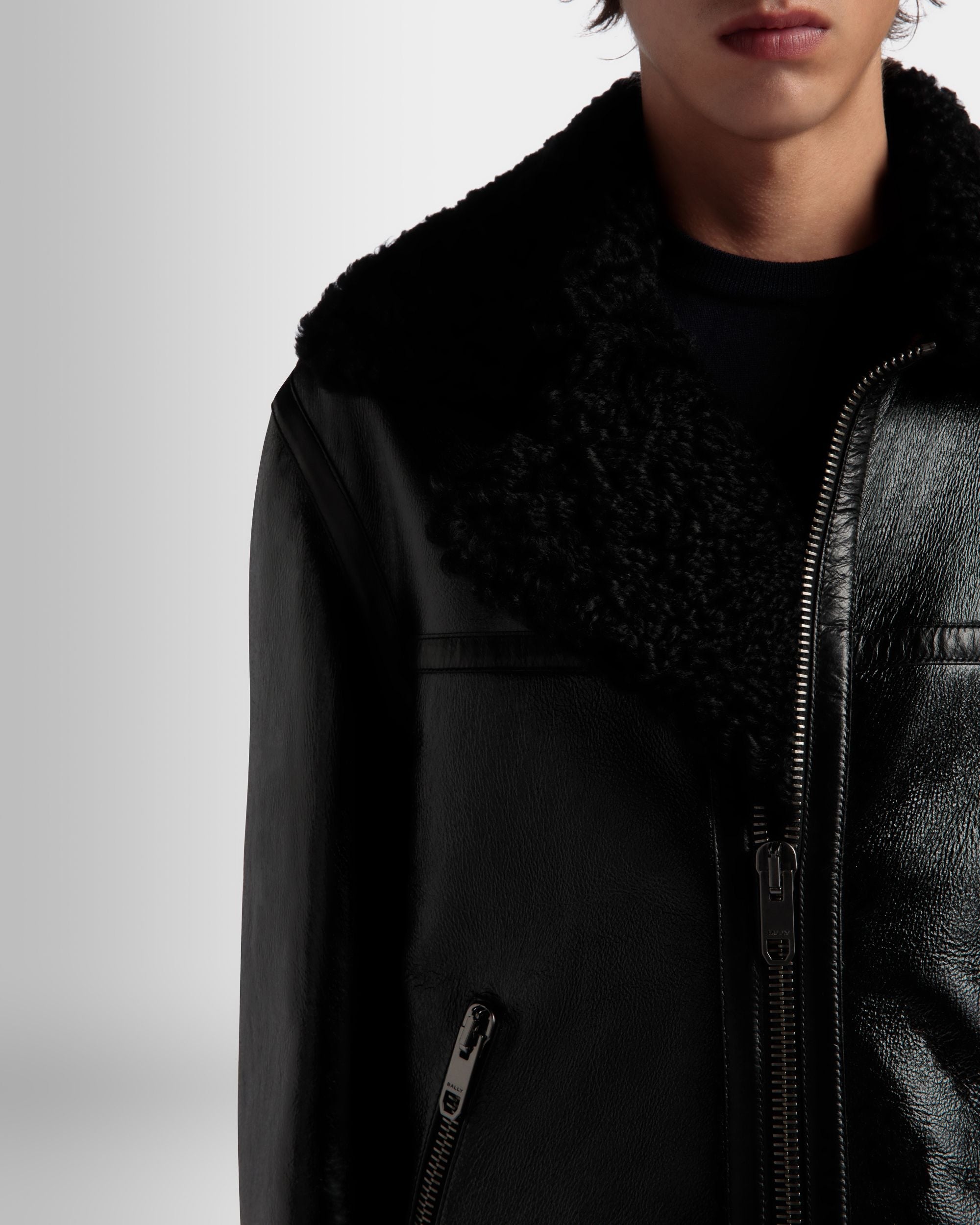Bally Global - Adrien Brody Travel Collection Blouson In Black Leather - Black