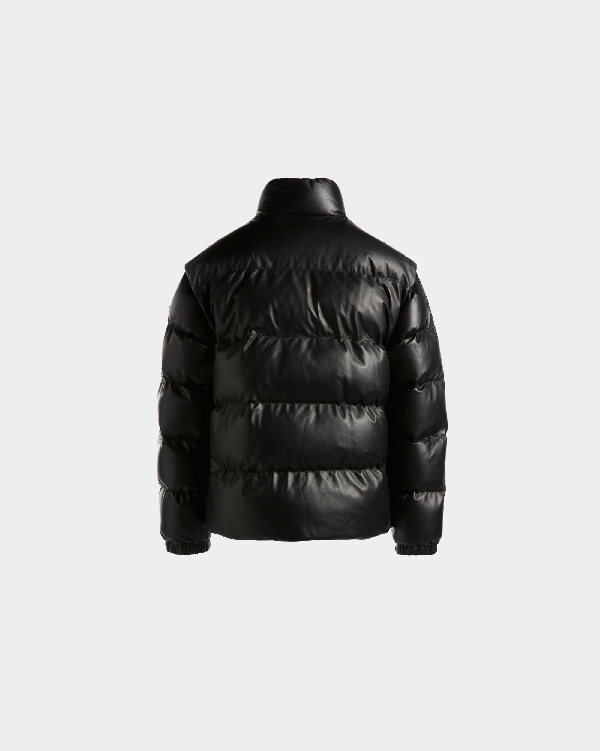Bally Global - 2-in-1 Puffer Jacket in Black Leather - Black