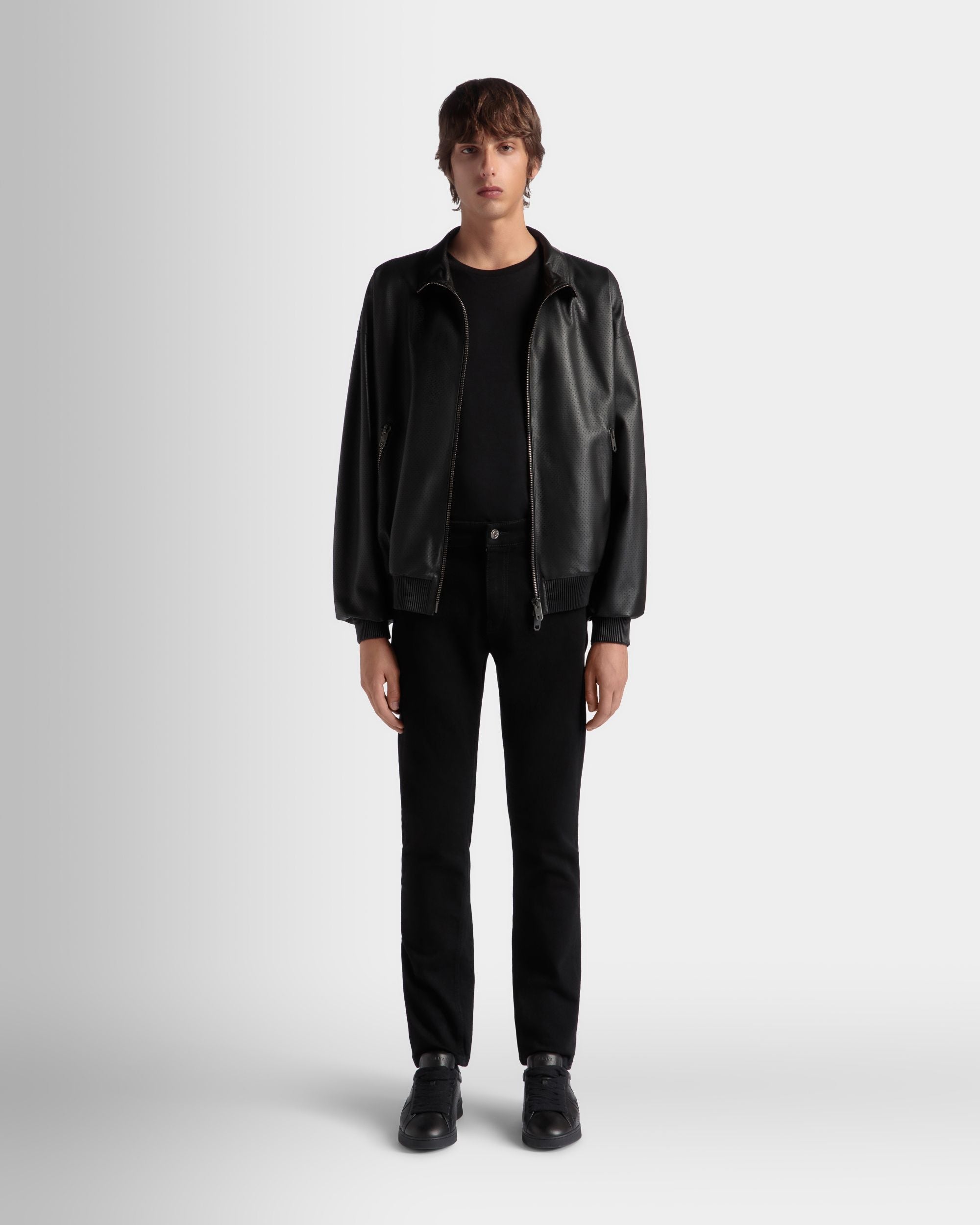 Bally Global - Adrien Brody Travel Collection Blouson In Black Leather - Negro