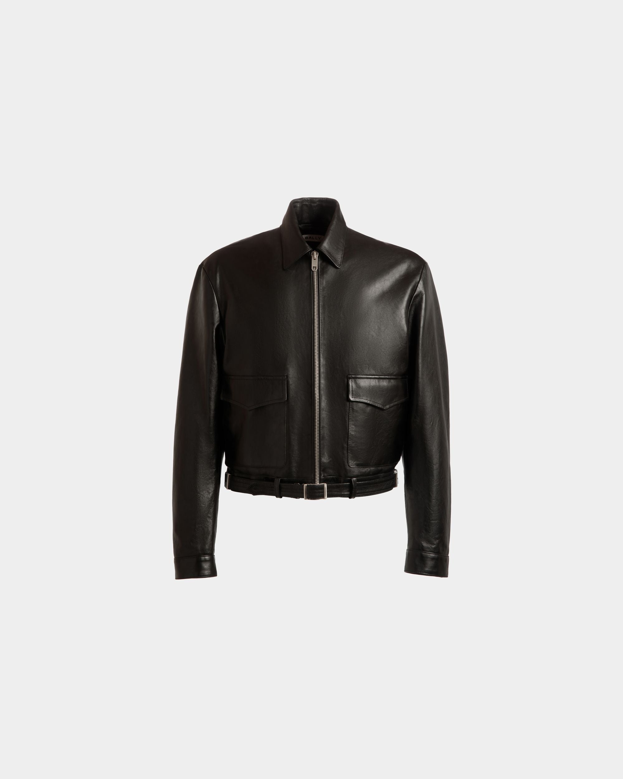 Bally Global - Shirt Jacket In Black Leather - Negro