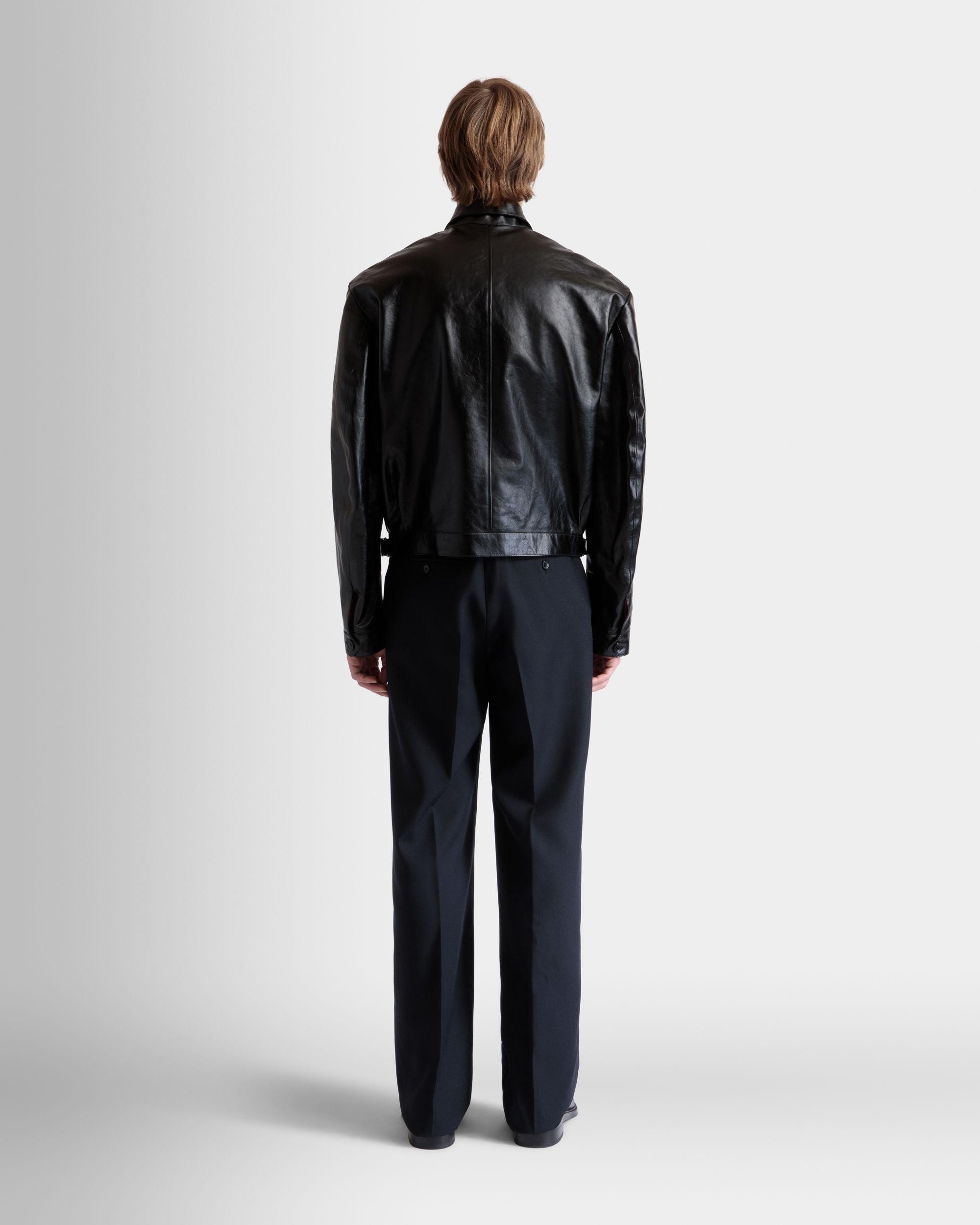 Bally Global - Shirt Jacket In Black Leather - Negro