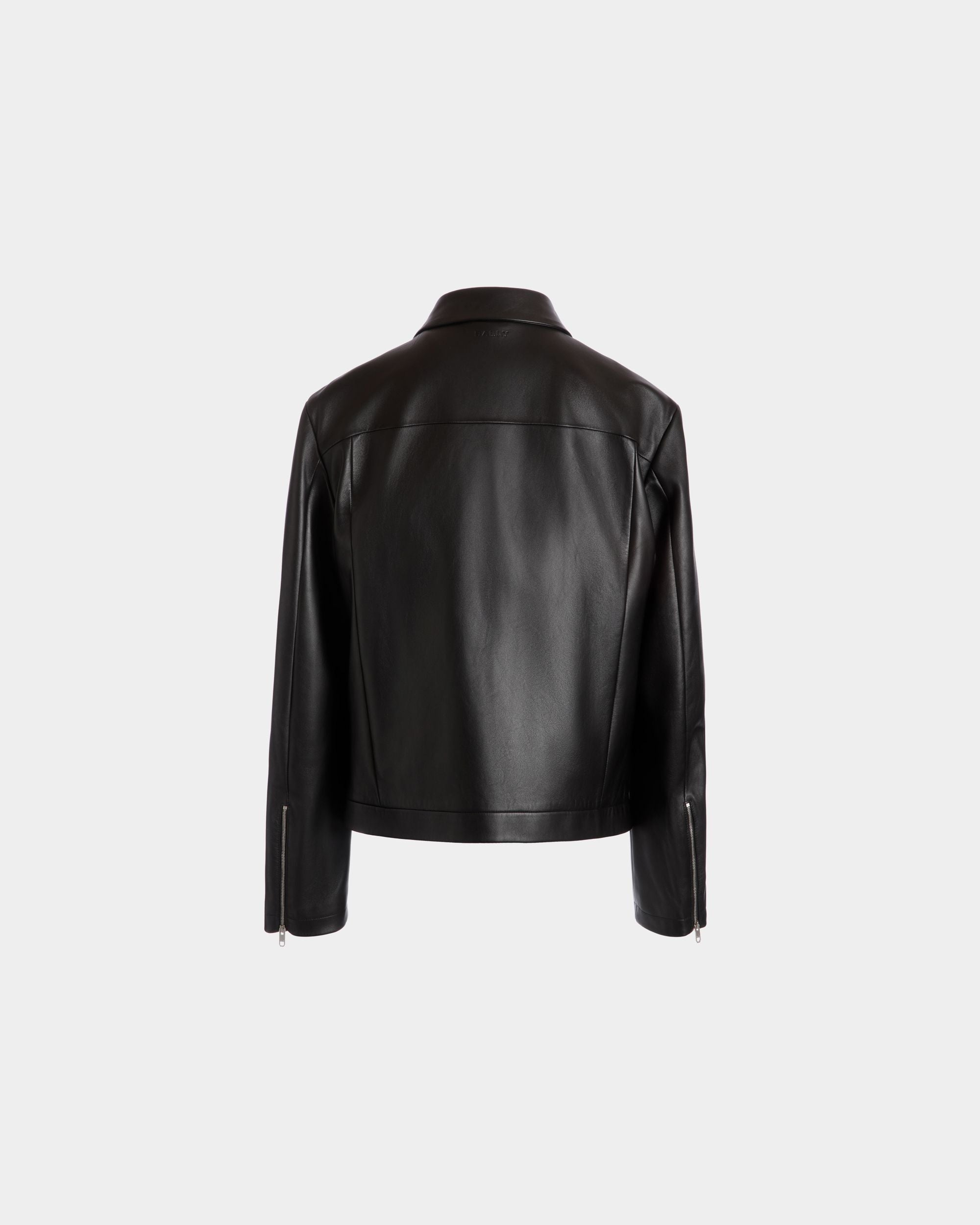 Bally Global - Bómber De Piel Negra - Negro