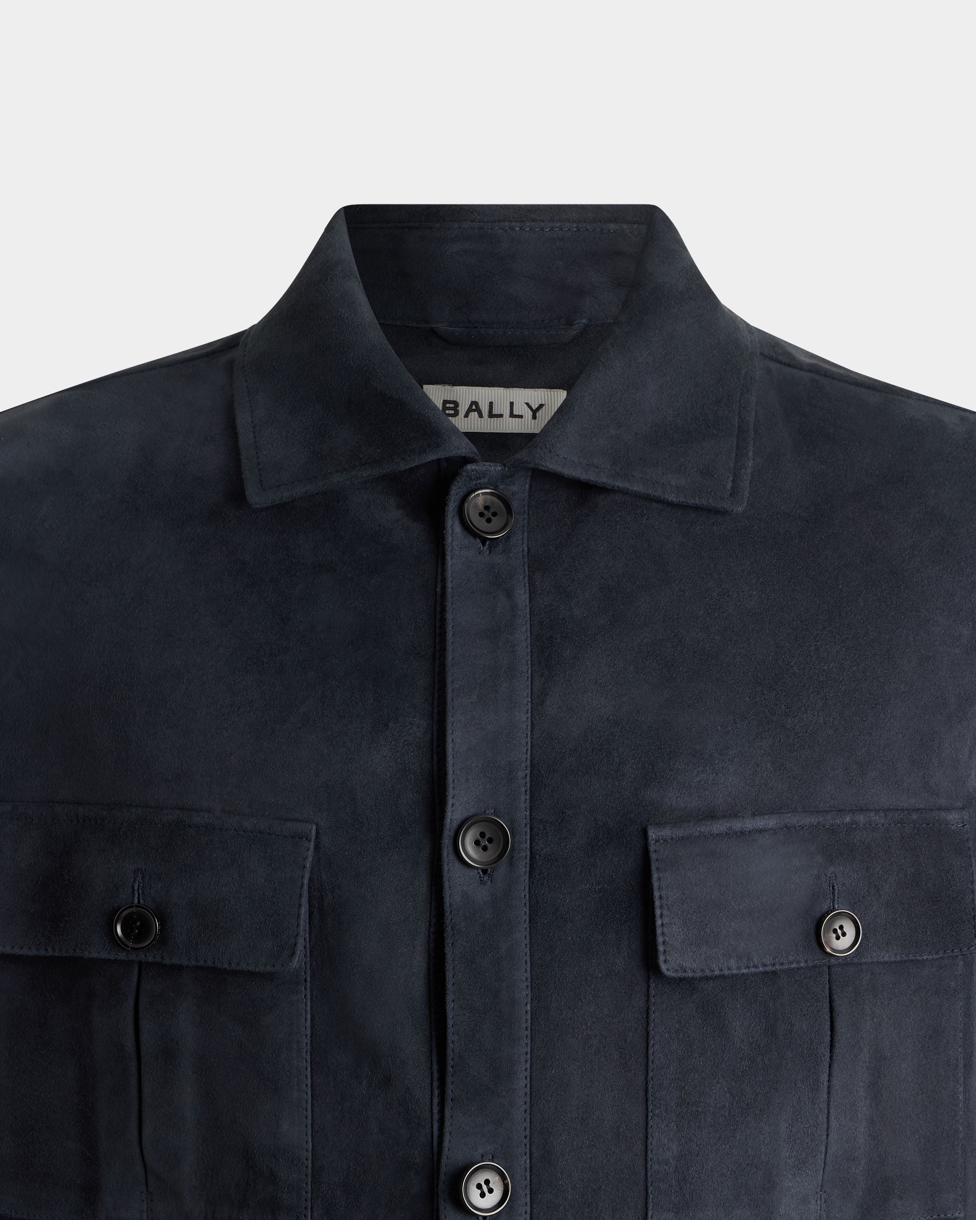 Bally Global - Saharan Jacket in Navy Blue Suede - Blue
