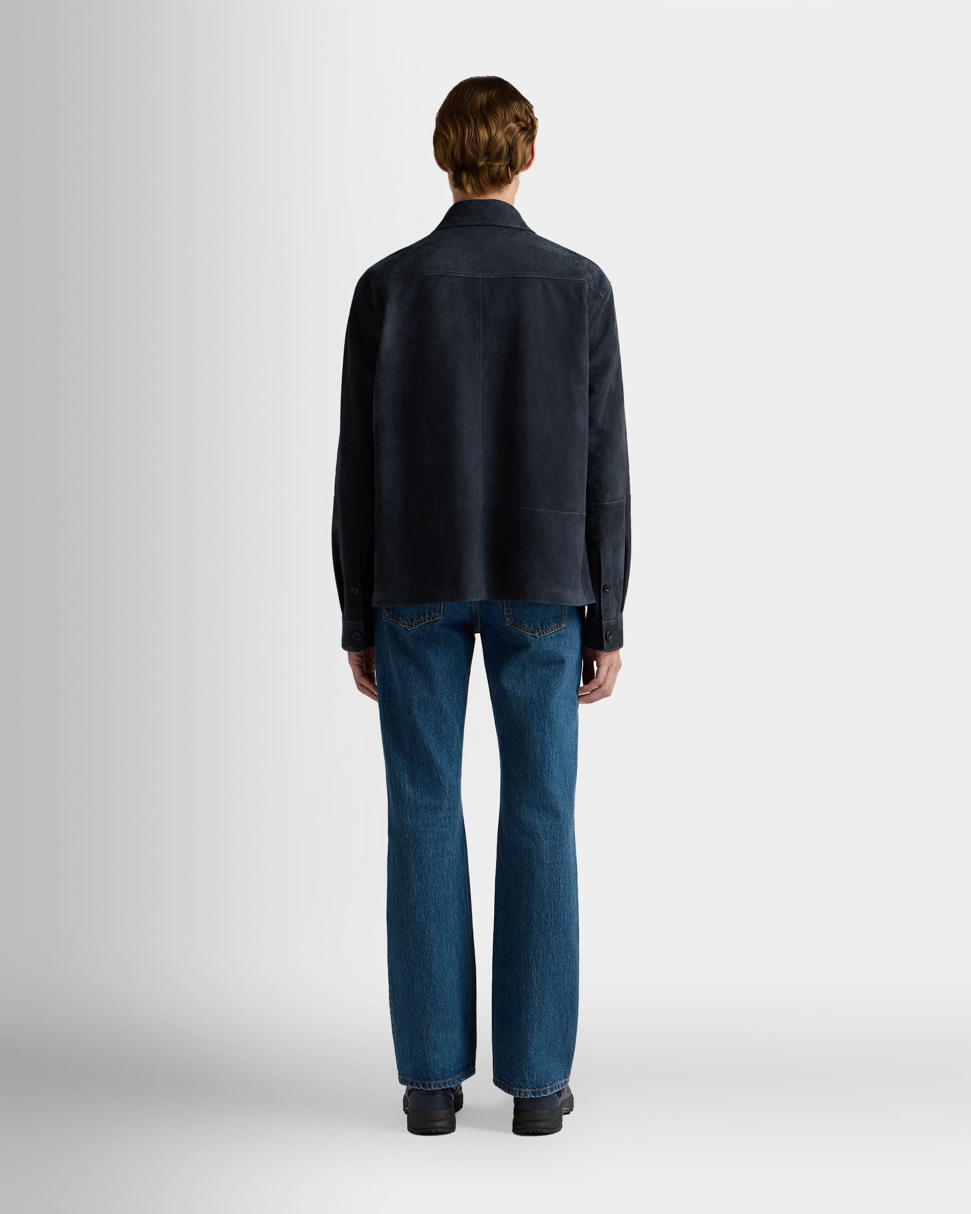 Bally Global - Saharan Jacket in Navy Blue Suede - Blue