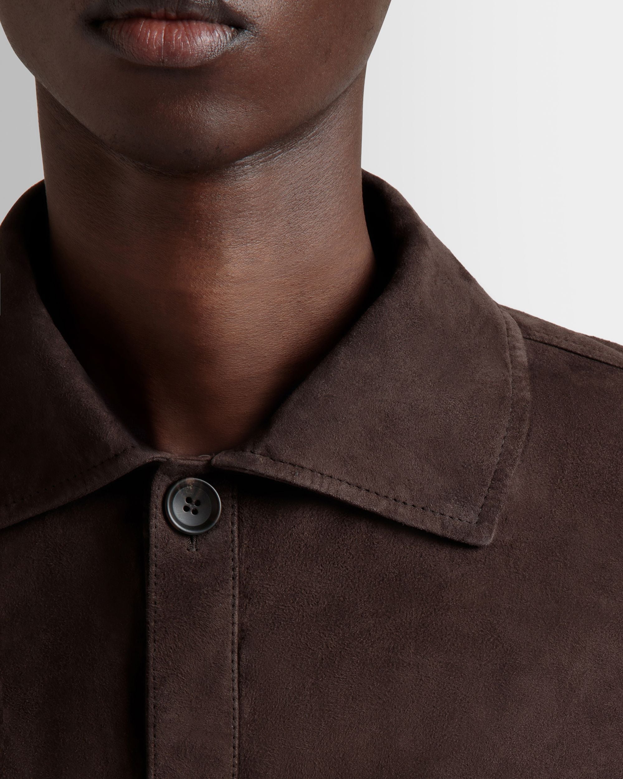 Bally Global - Safari Jacket in Ebano Suede - Brown
