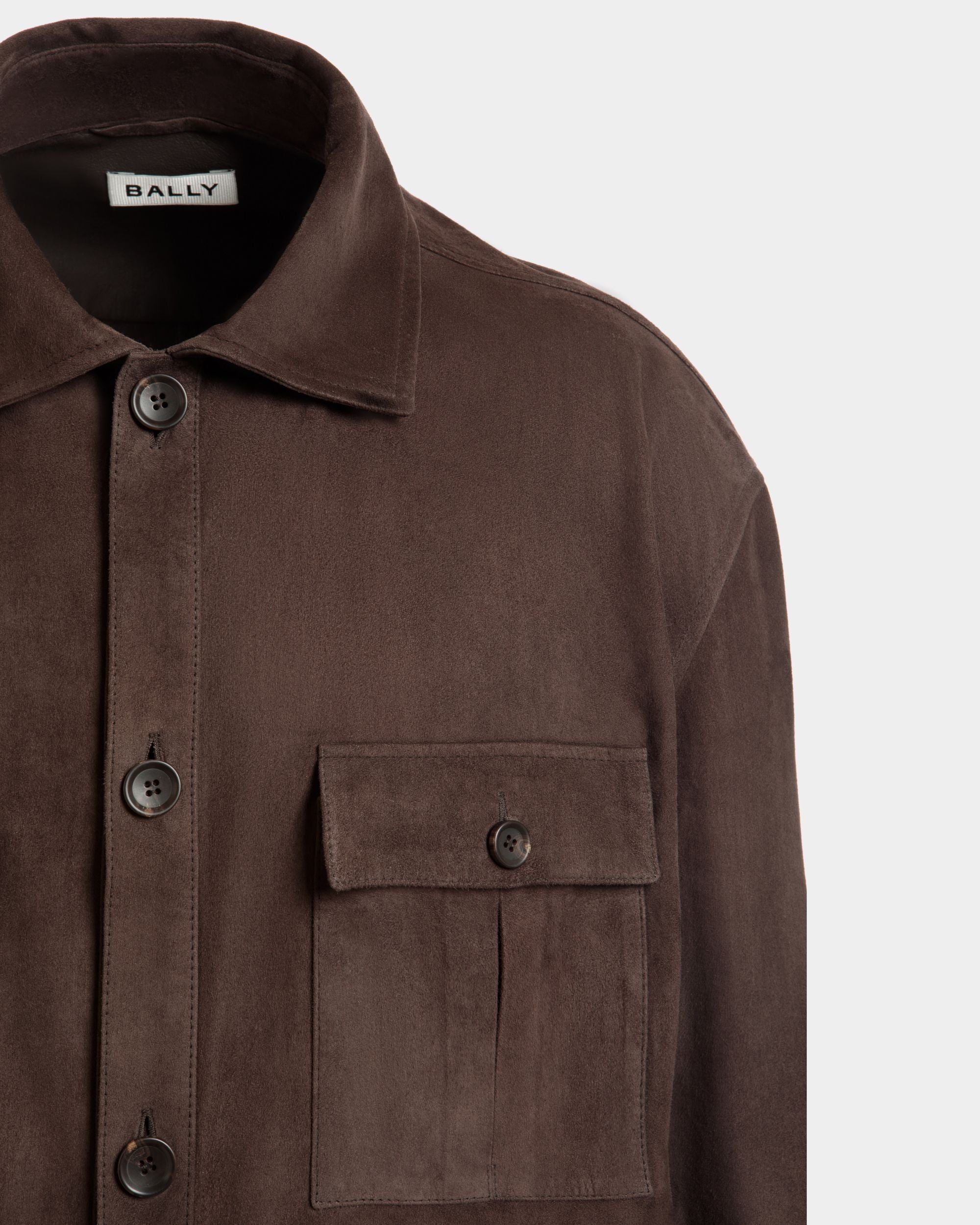 Bally Global - Safari Jacket in Ebano Suede - Brown