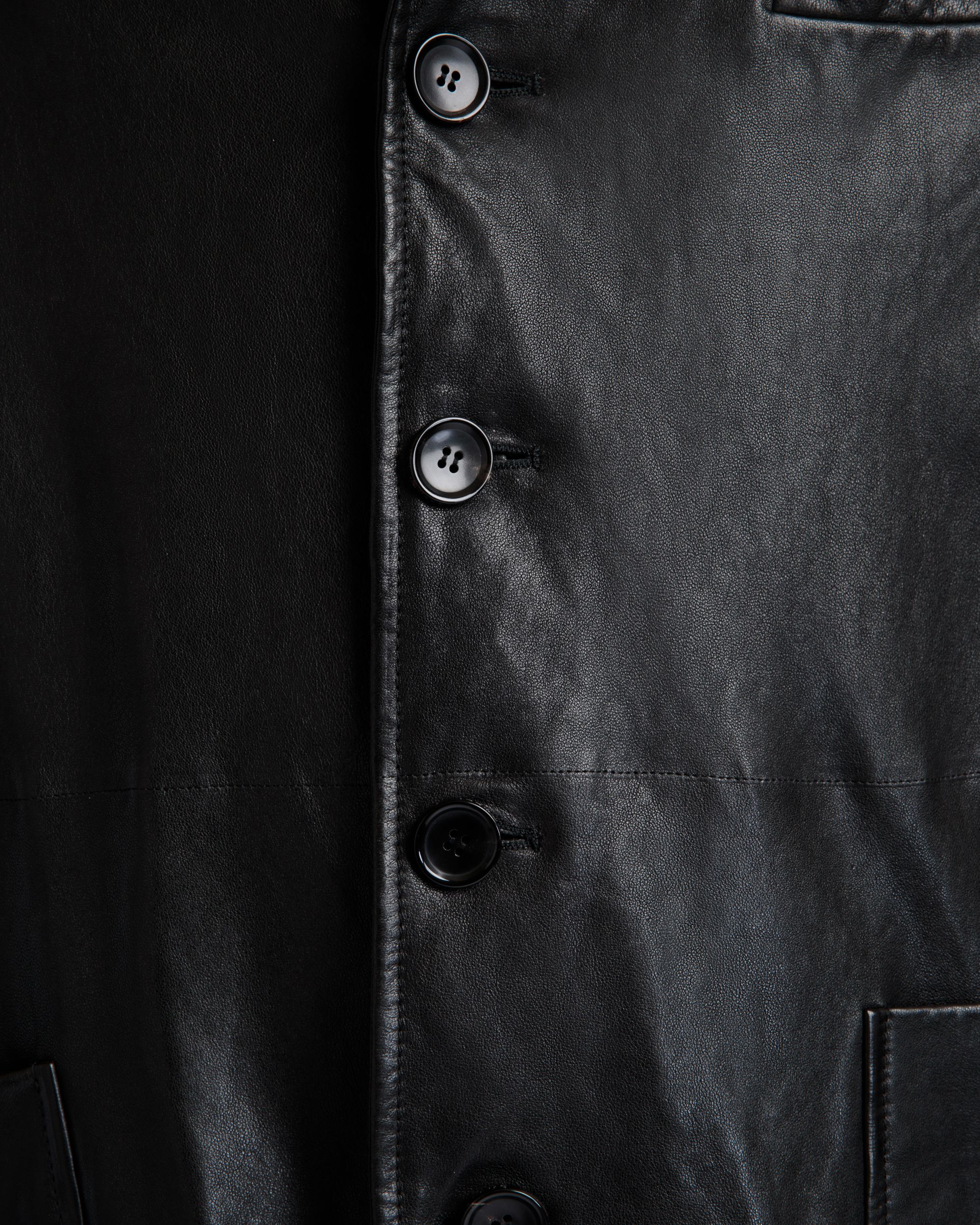 Bally Global - Blazer With Shearling Lining In Black Leather - Black
