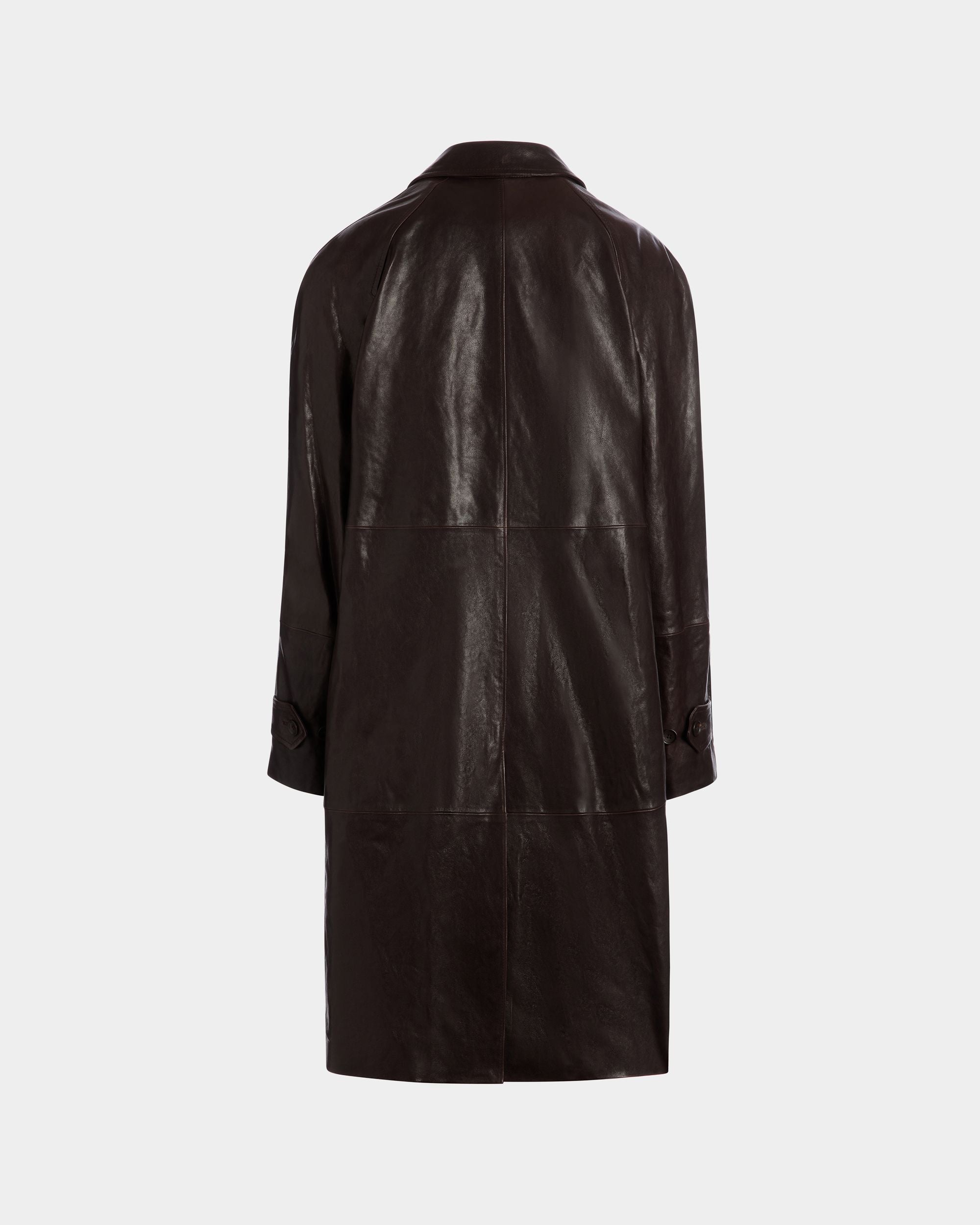 Bally Global - Manteau En Cuir Marron - Marron