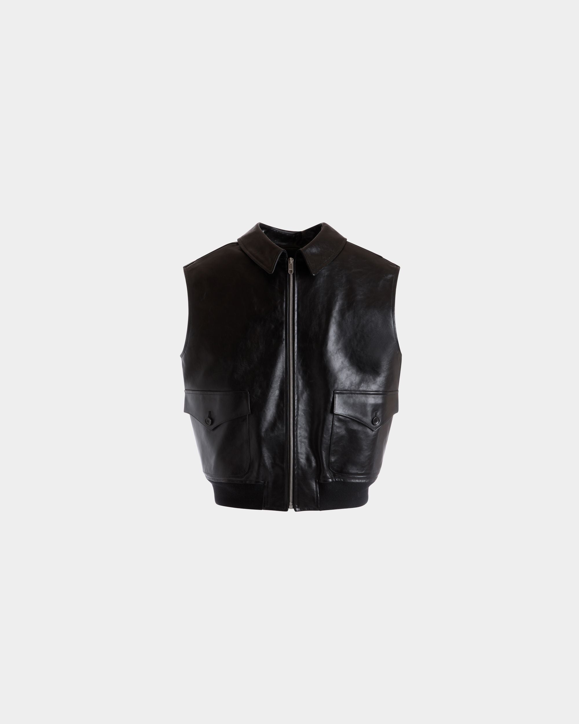 Bally Global - Vest in Black Leather - Black