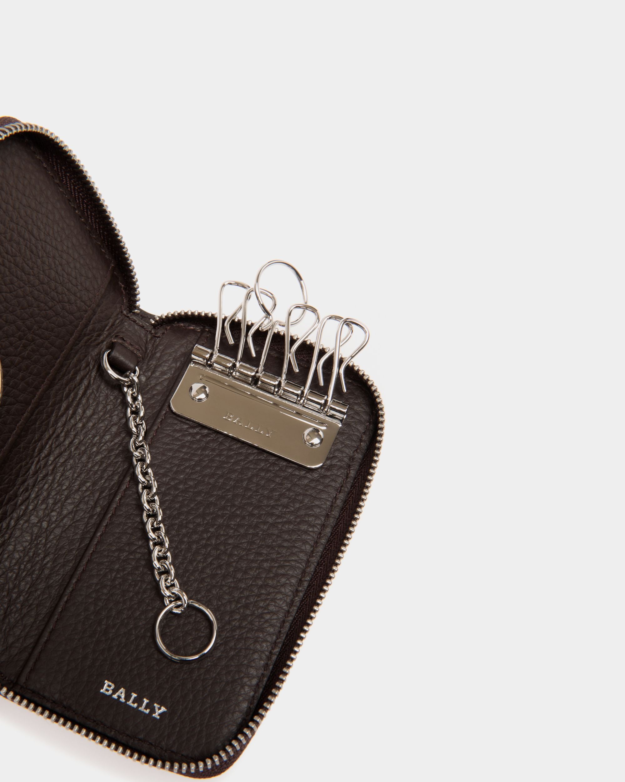Bally Global - Funda Para Llaves De Piel Repujada Marrón - Marrón