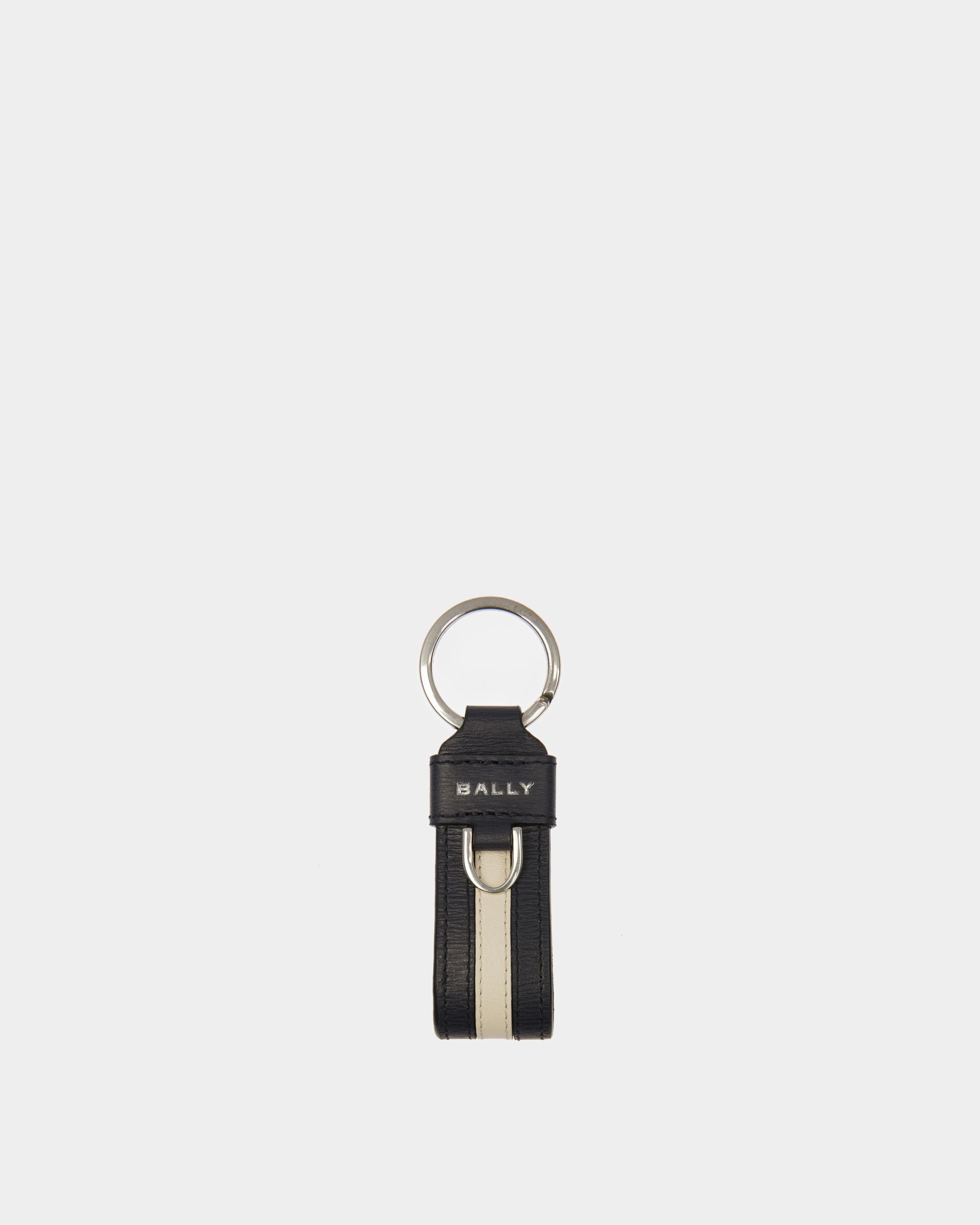 Bally Global - Ribbon Key Holder In Midnight Leather - Blue